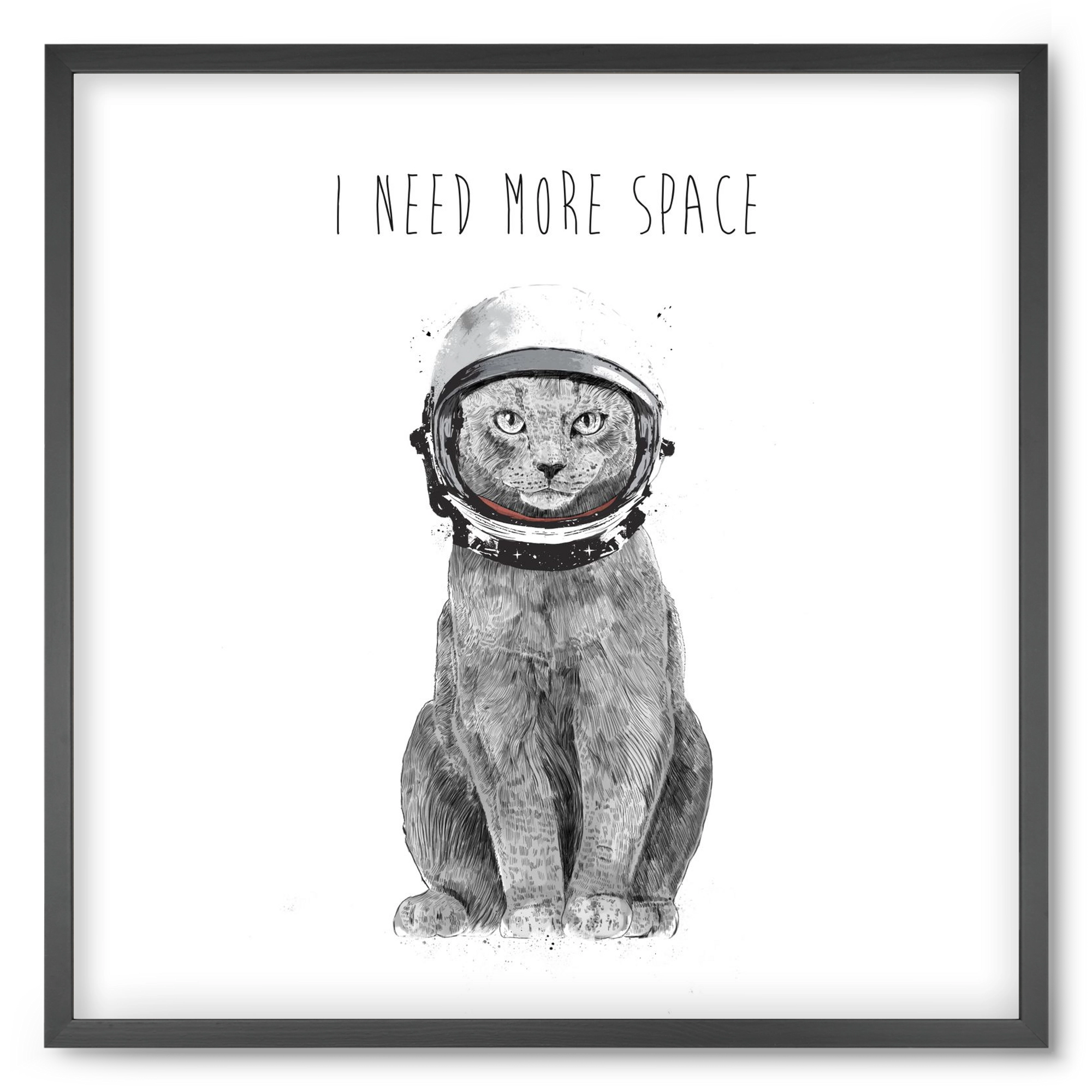 I need more space, 50x50 cm (50x50 cm), Fekete keret