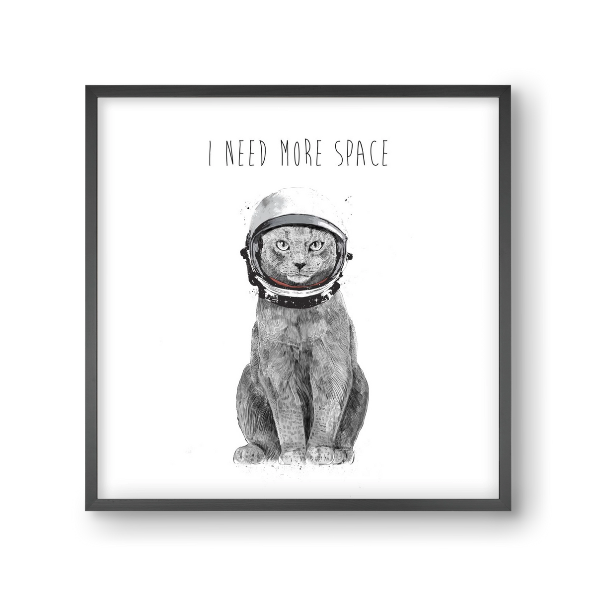 I need more space, 30x30 cm (30x30 cm), Fekete keret