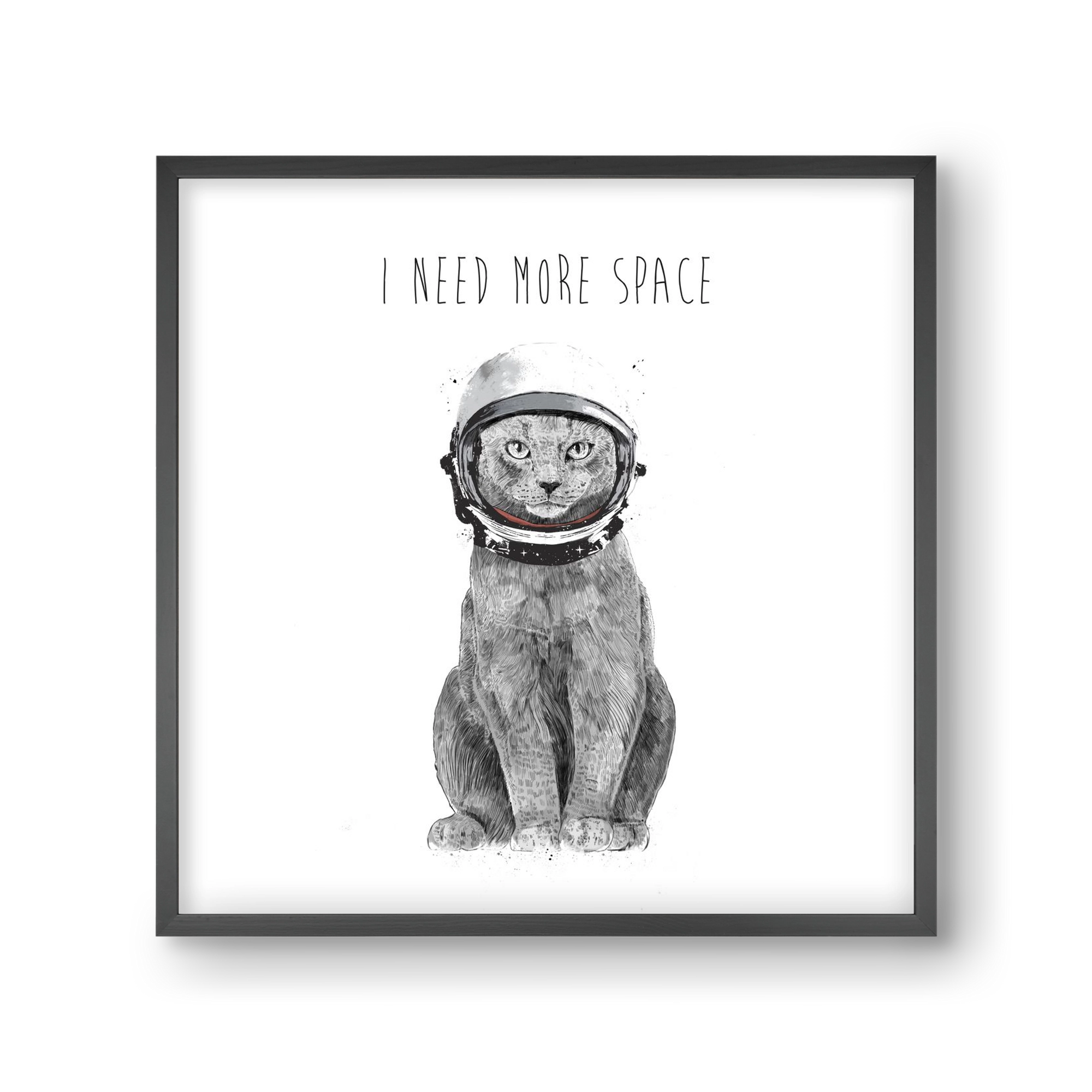 I need more space, 30x30 cm (30x30 cm), Fekete keret