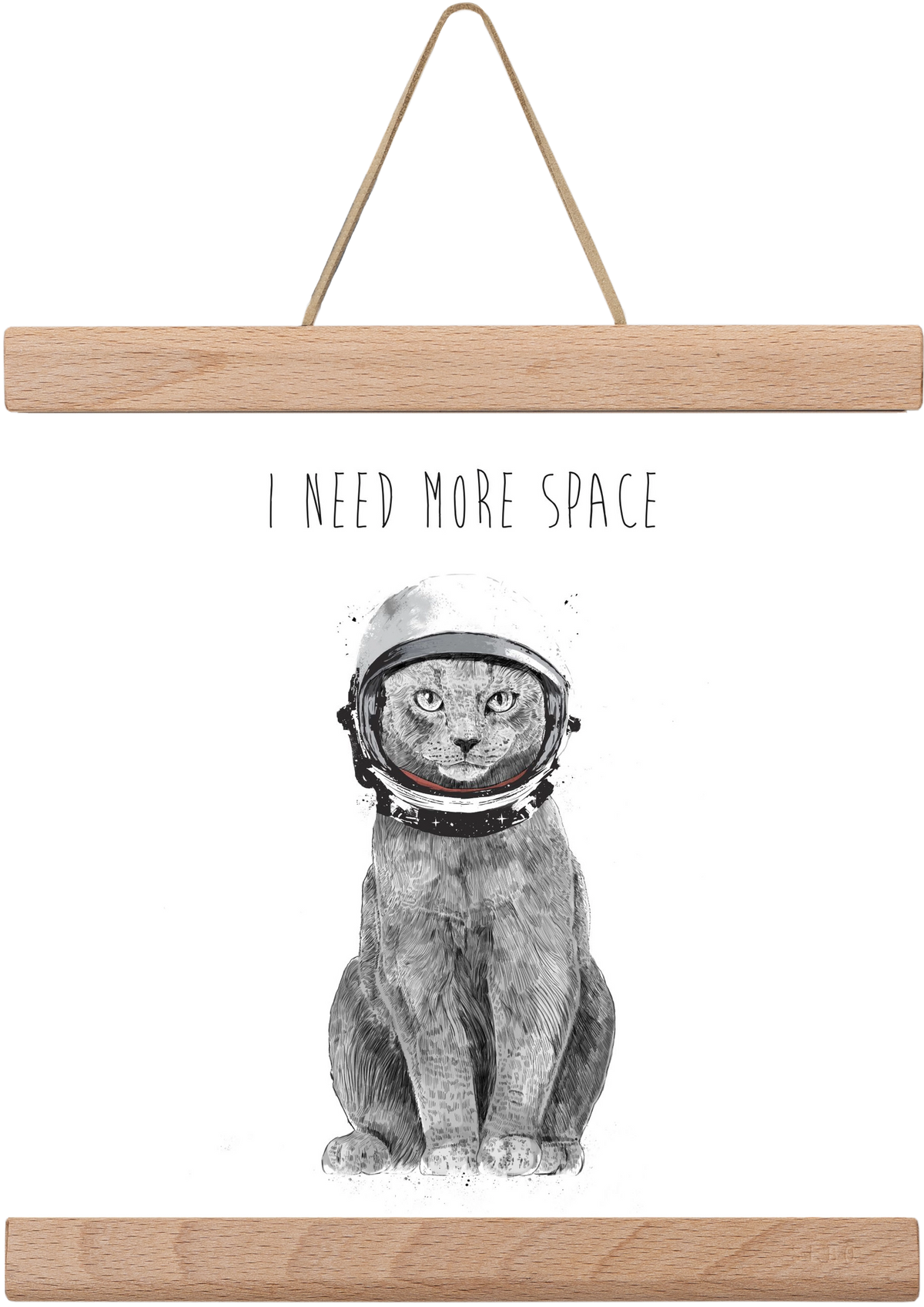 I need more space, 20x20 cm (20x20 cm), Tölgy akasztó