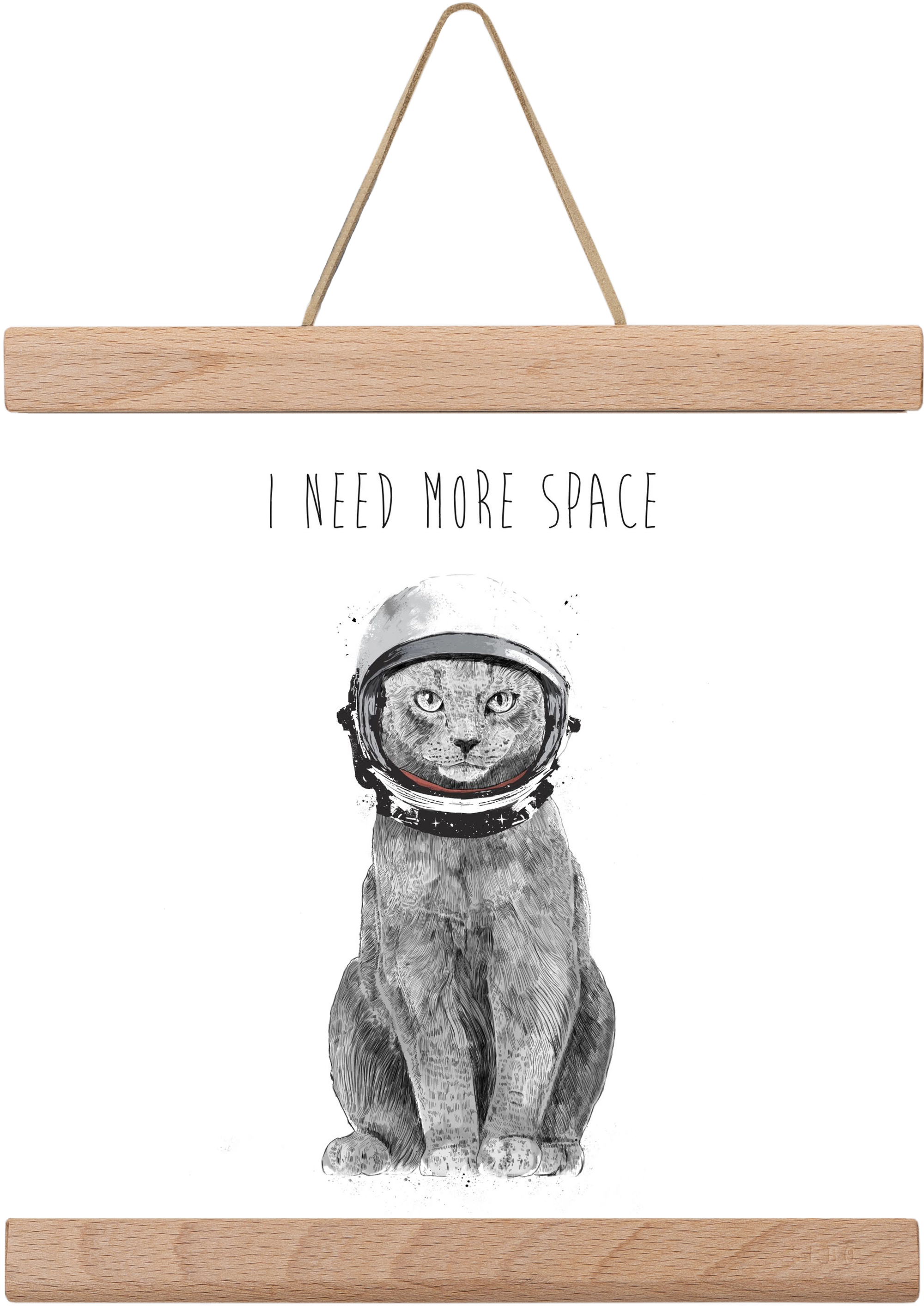 I need more space, 20x20 cm (20x20 cm), Tölgy akasztó