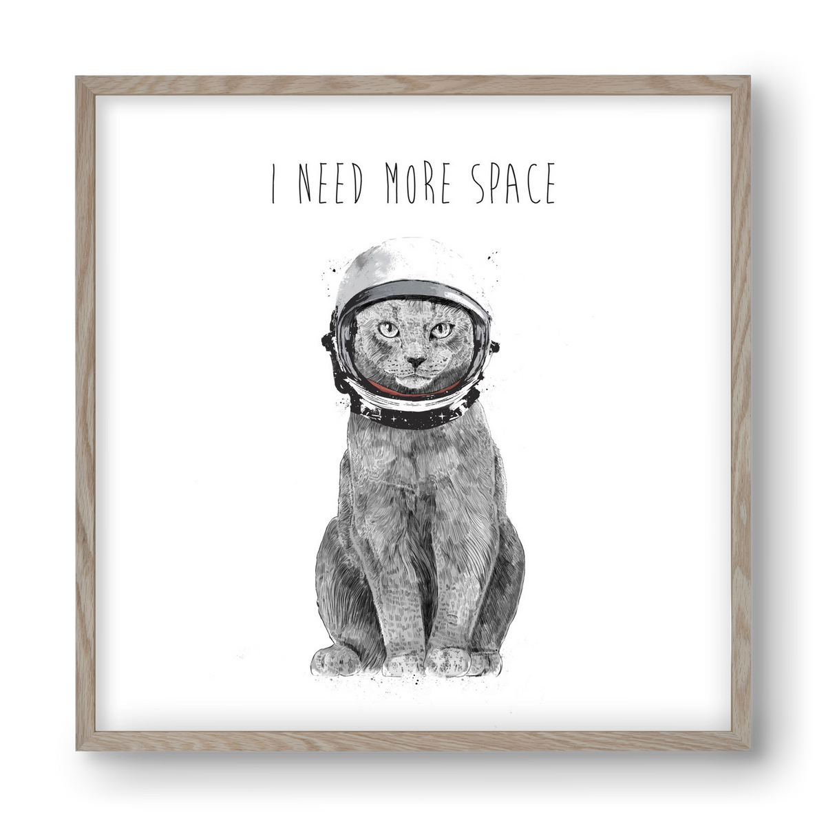 I need more space, 40x40 cm (40x40 cm), Tölgy keret