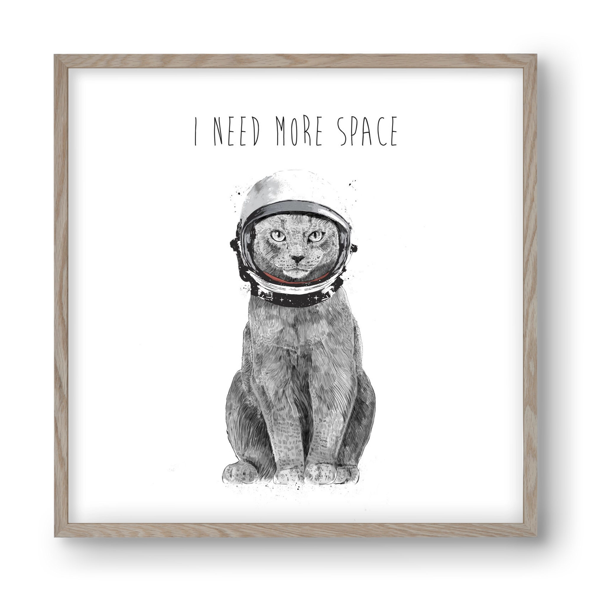 I need more space, 40x40 cm (40x40 cm), Tölgy keret