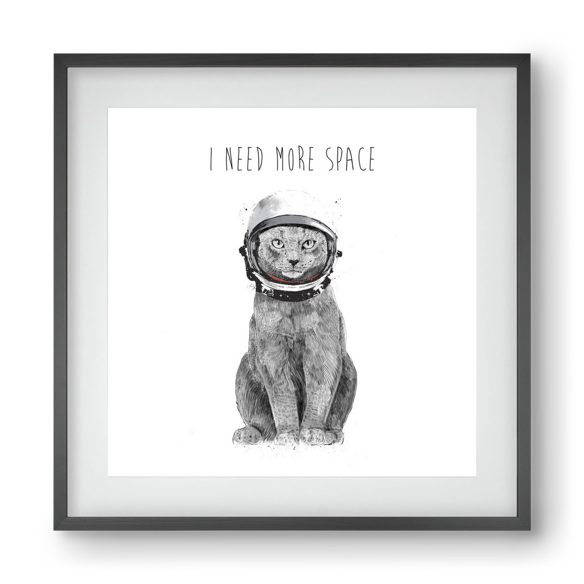 I need more space, 40x40 cm (30x30 cm), Fekete keret, paszpartuval