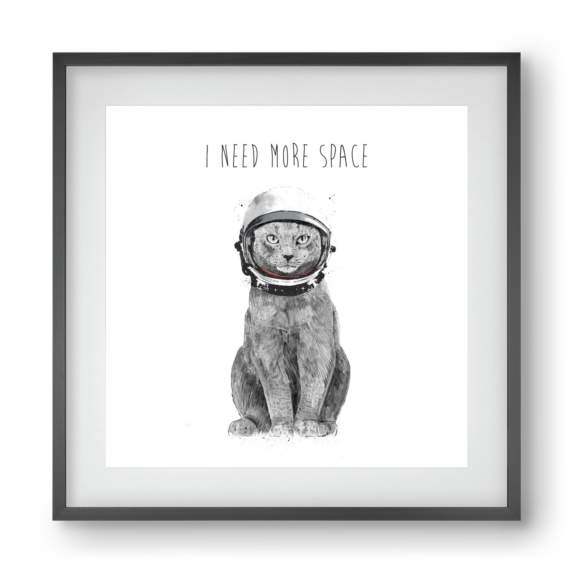 I need more space, 40x40 cm (30x30 cm), Fekete keret, paszpartuval