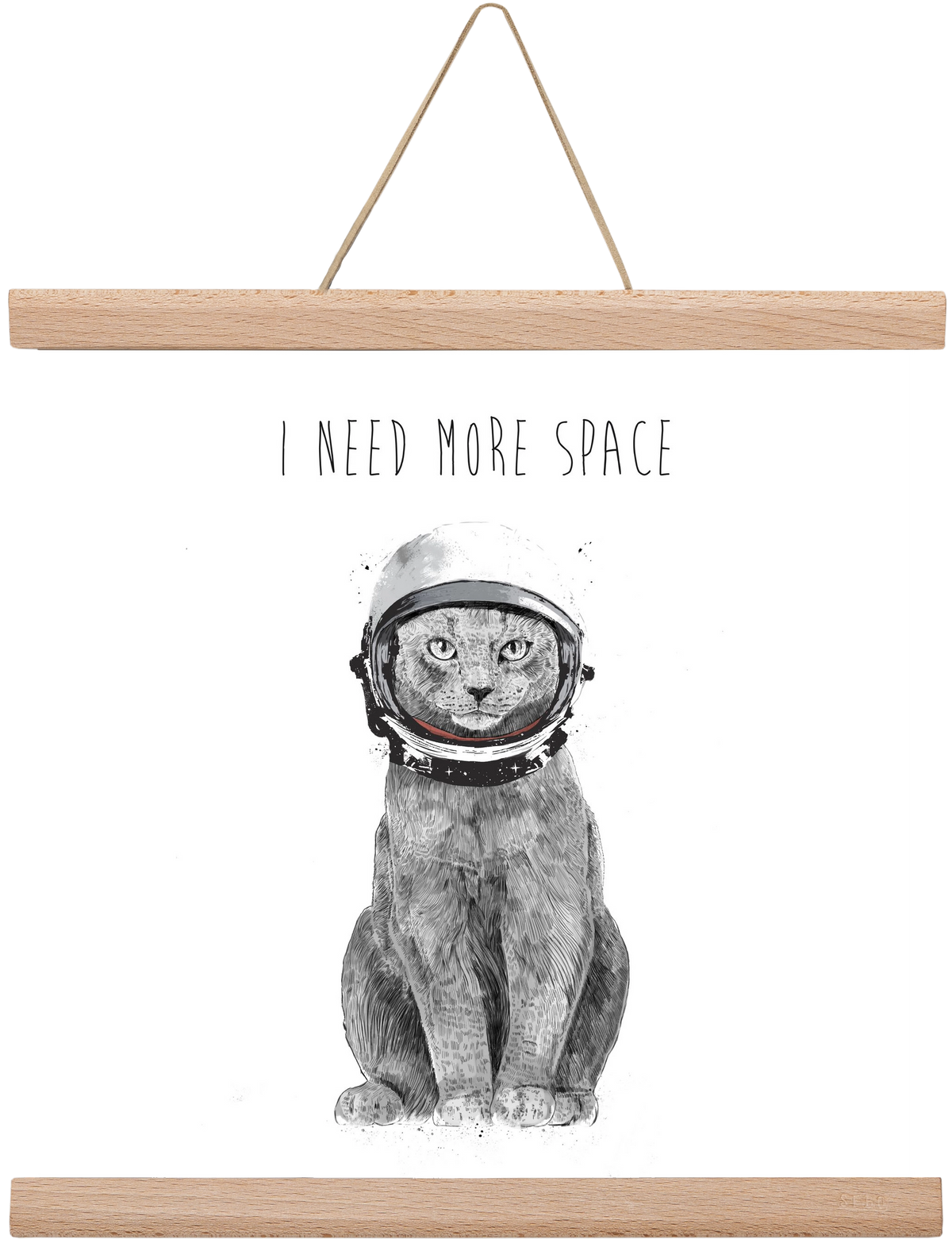 I need more space, 30x30 cm (30x30 cm), Tölgy akasztó