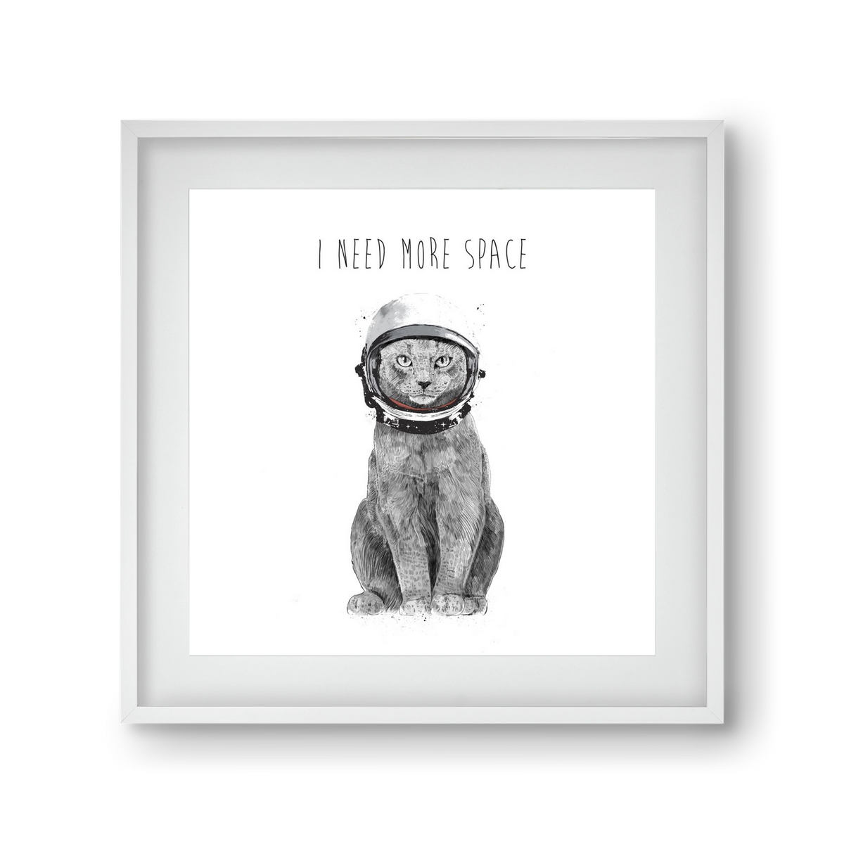 I need more space, 30x30 cm (20x20 cm), Fehér keret, paszpartuval