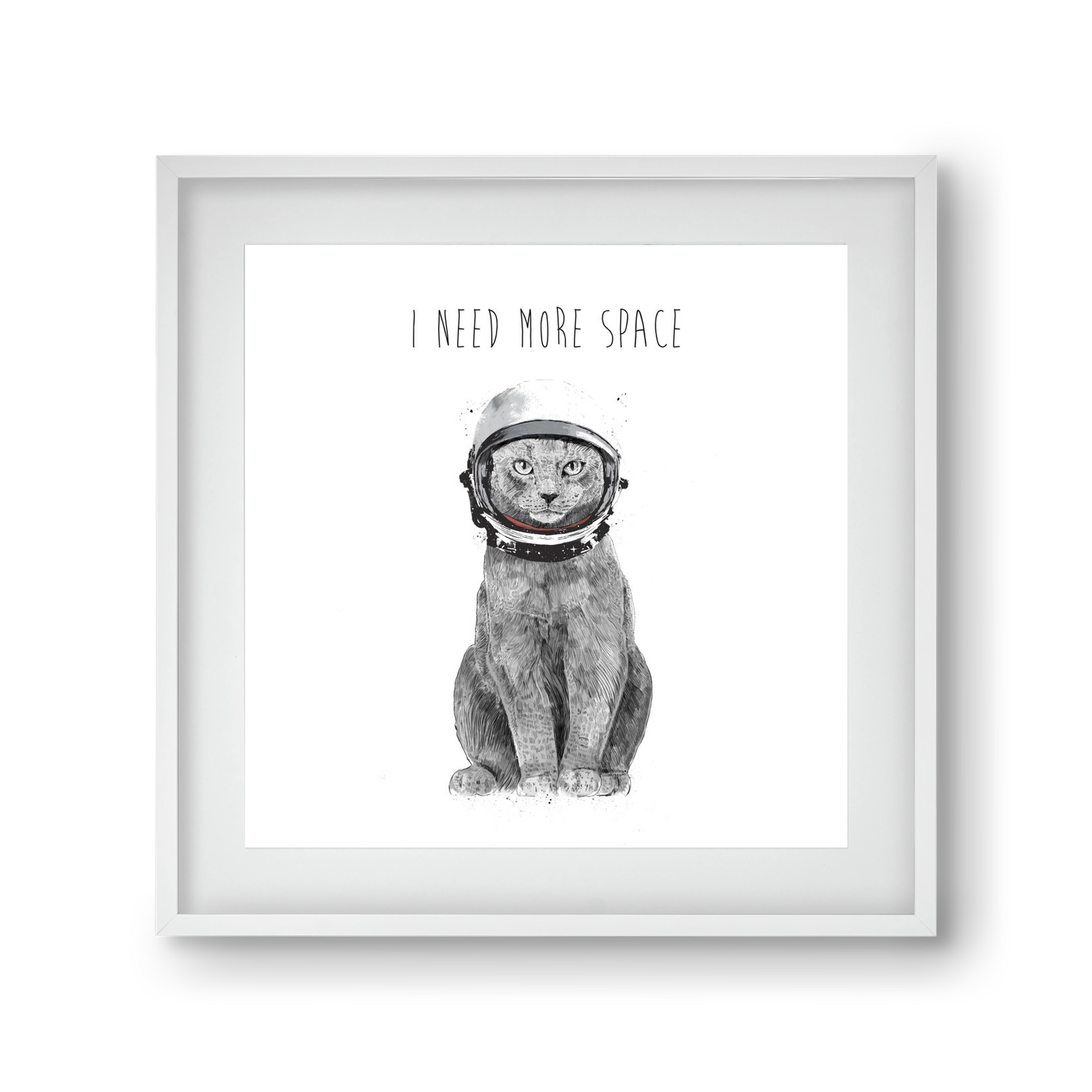 I need more space, 30x30 cm (20x20 cm), Fehér keret, paszpartuval