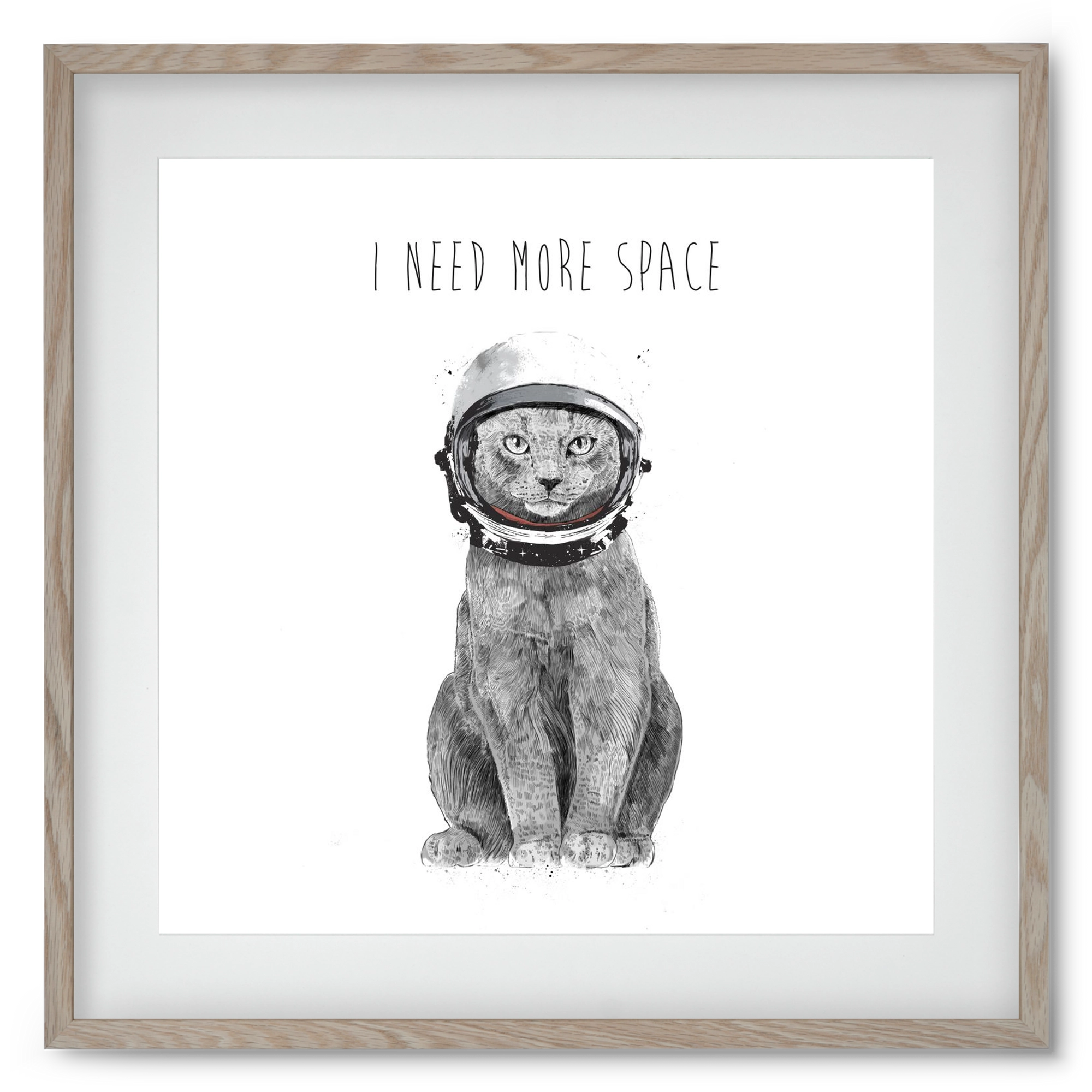 I need more space, 50x50 cm (40x40 cm), Tölgy keret, paszpartuval