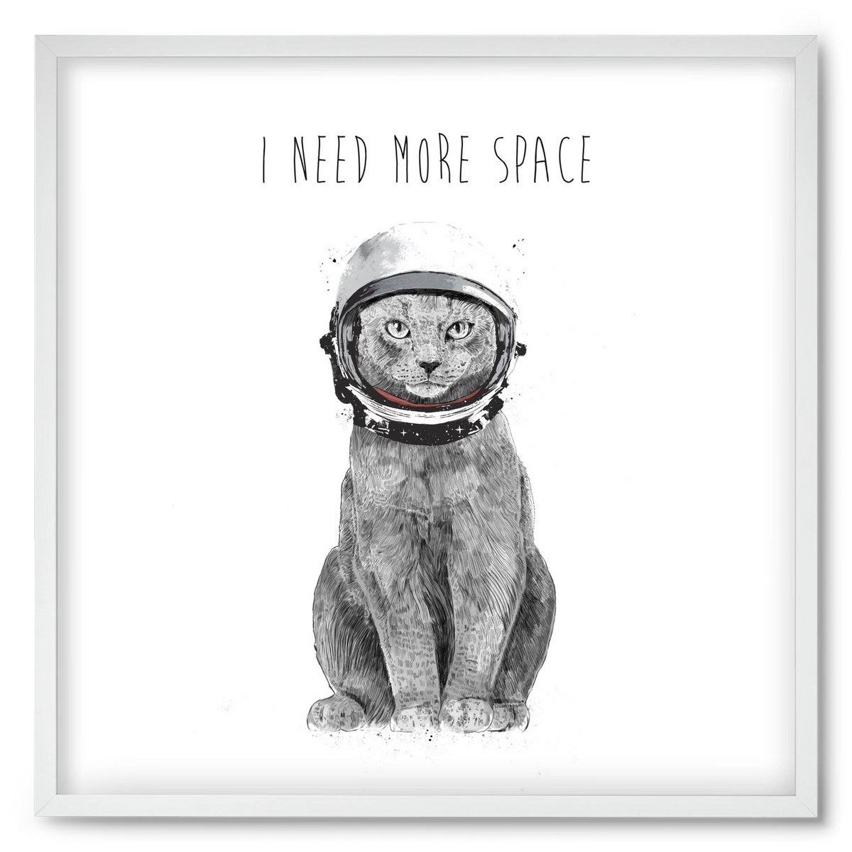 I need more space, 50x50 cm (50x50 cm), Fehér keret