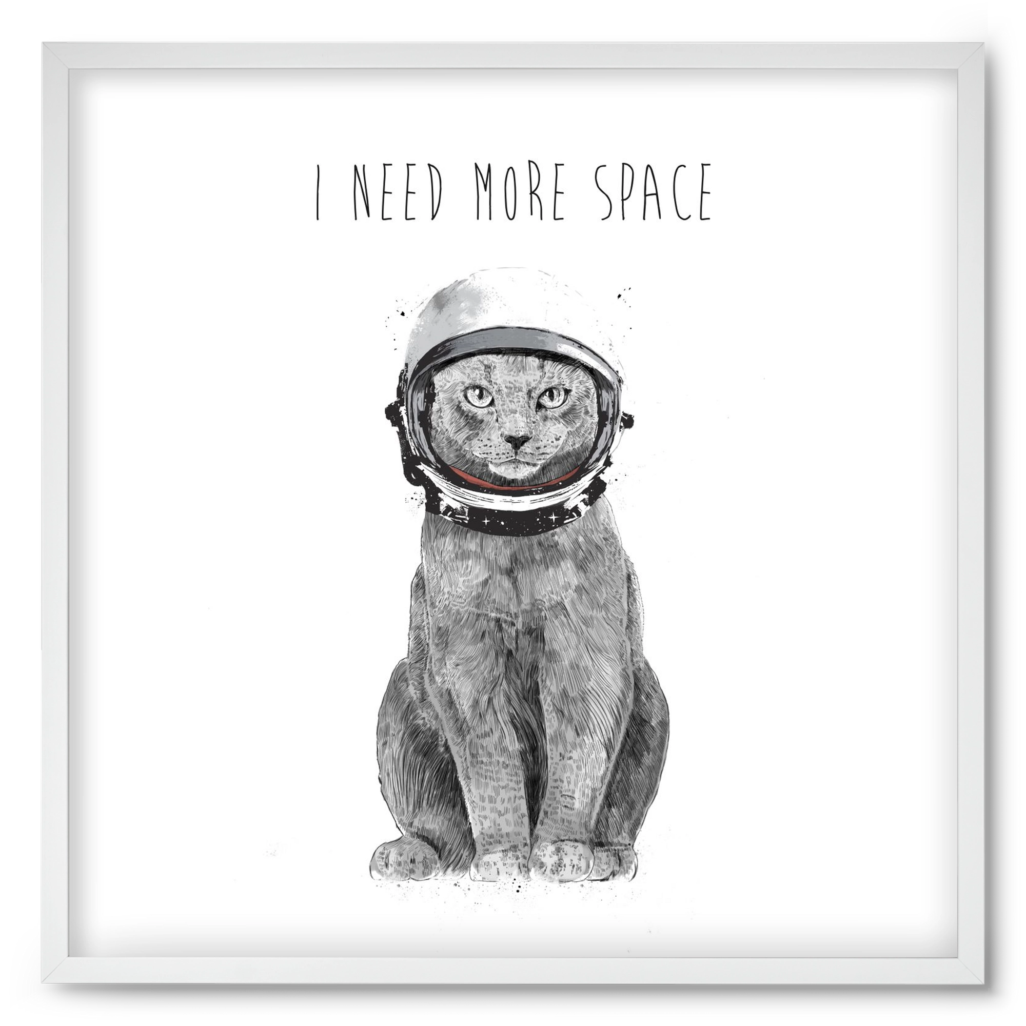 I need more space, 50x50 cm (50x50 cm), Fehér keret