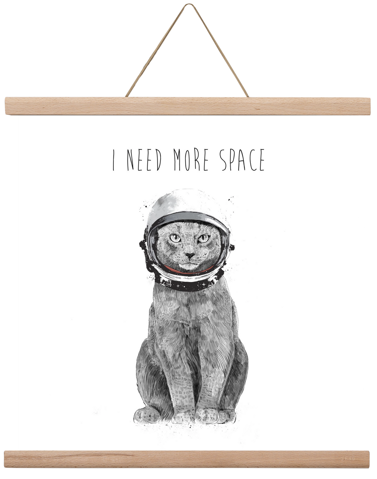 I need more space, 40x40 cm (40x40 cm), Tölgy akasztó