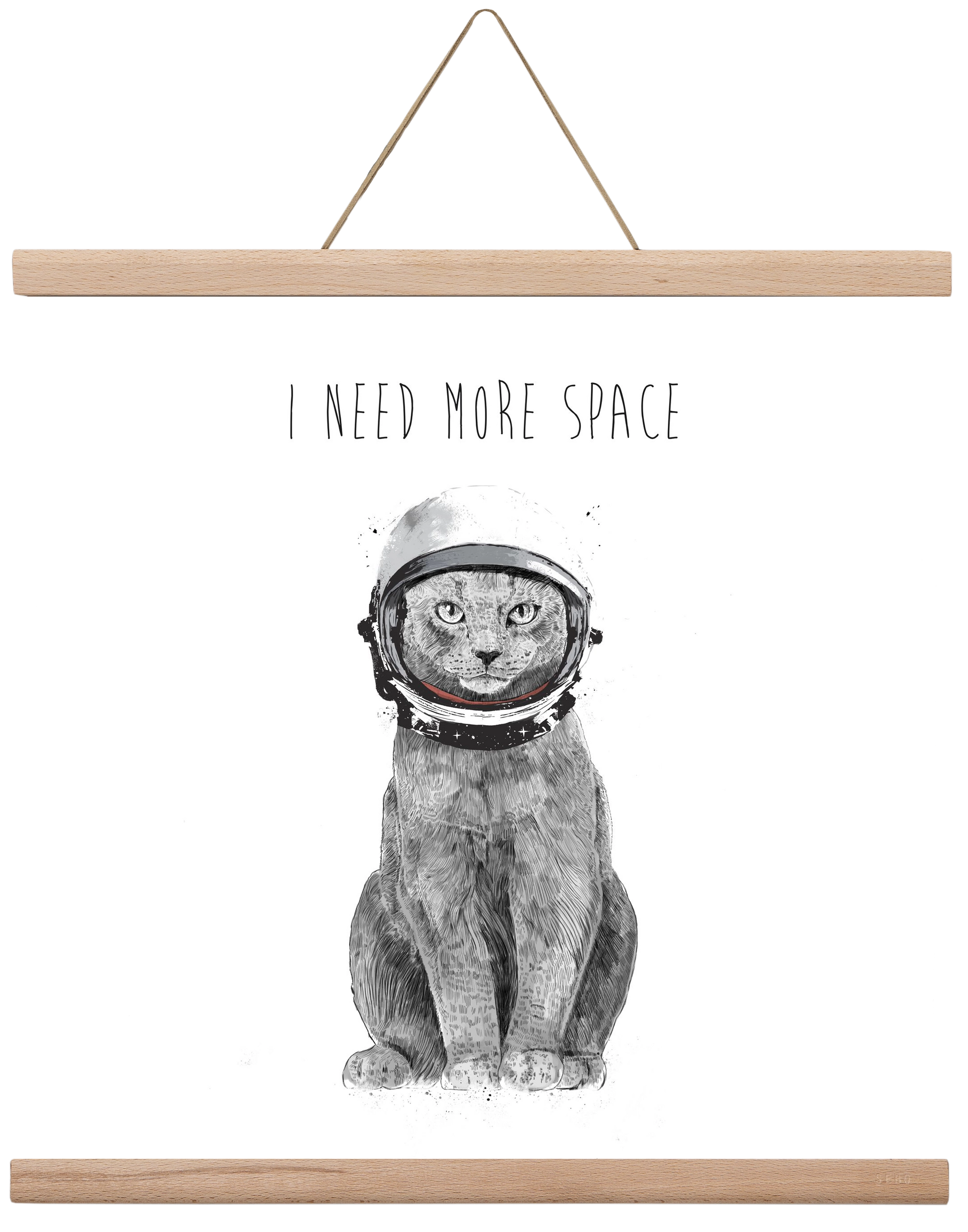 I need more space, 40x40 cm (40x40 cm), Tölgy akasztó