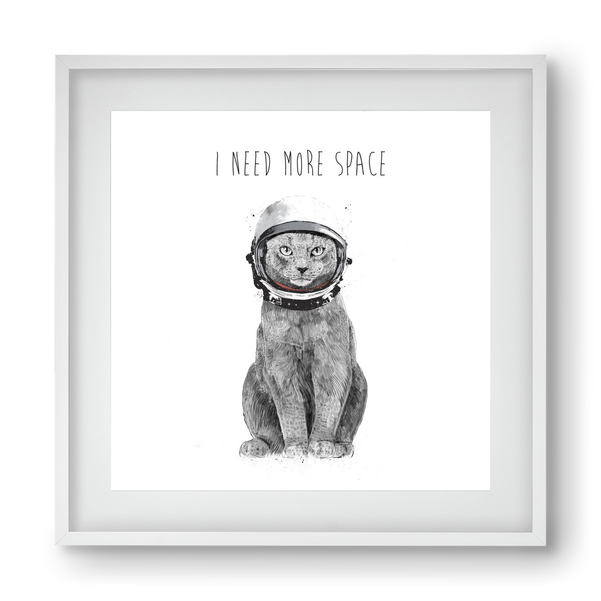 I need more space, 40x40 cm (30x30 cm), Fehér keret, paszpartuval