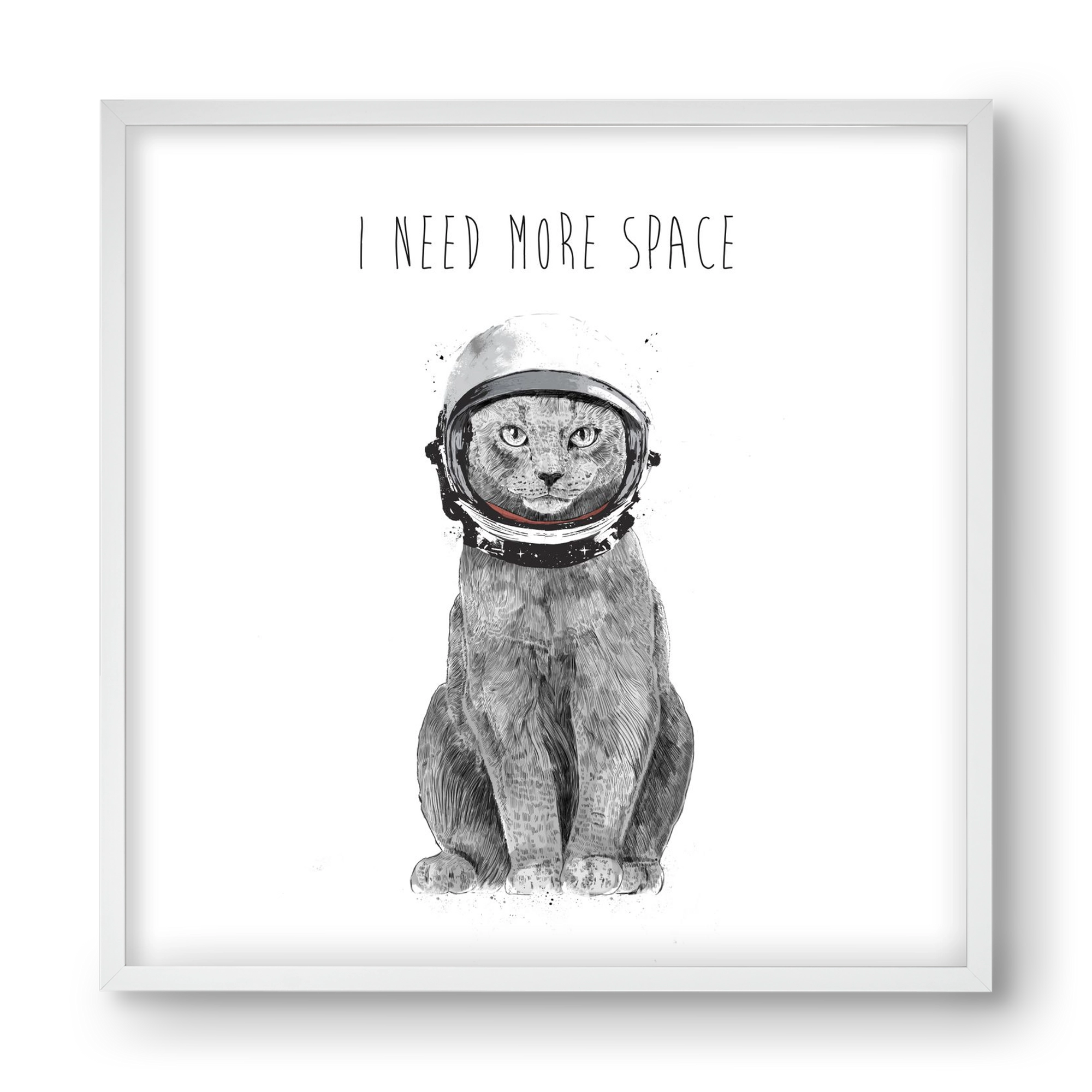 I need more space, 40x40 cm (40x40 cm), Fehér keret