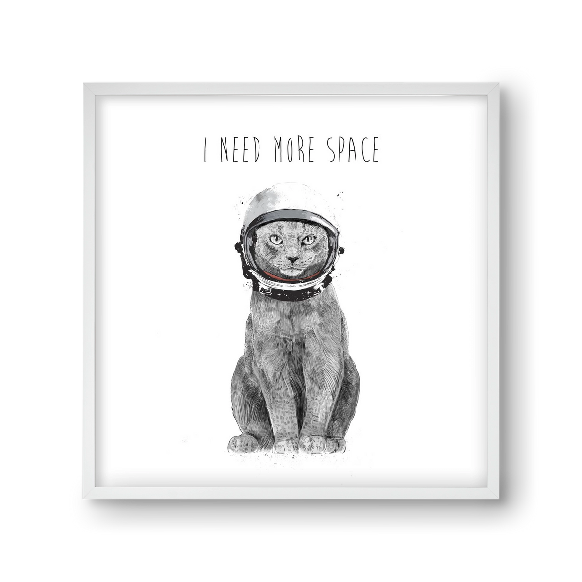 I need more space, 30x30 cm (30x30 cm), Fehér keret