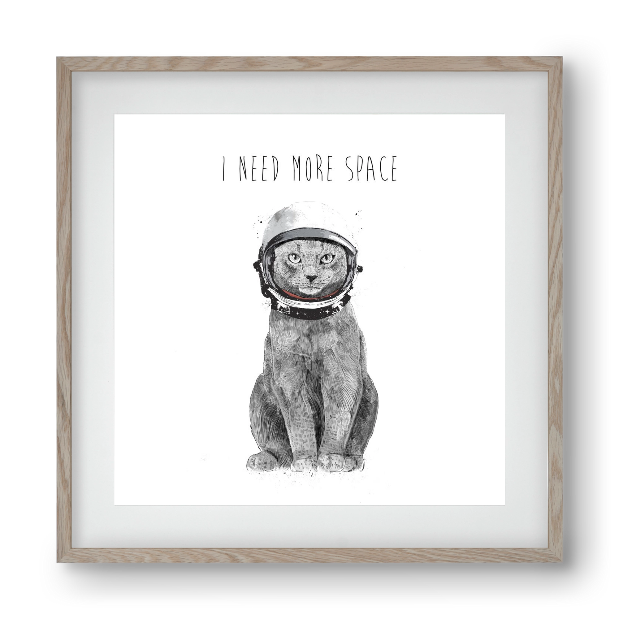 I need more space, 40x40 cm (30x30 cm), Tölgy keret, paszpartuval