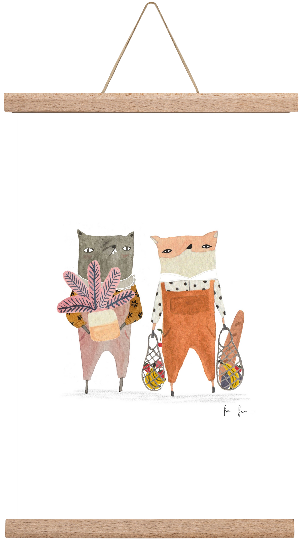 Bevásárlás, 30x45 cm (30x45 cm), Tölgy akasztó