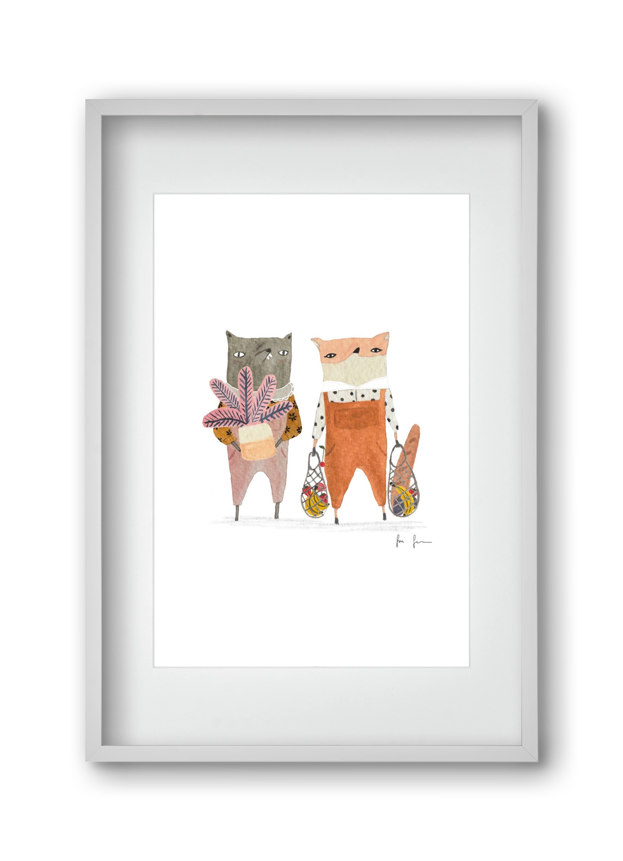 Bevásárlás, 30x45 cm (20x30 cm), Fehér keret, paszpartuval