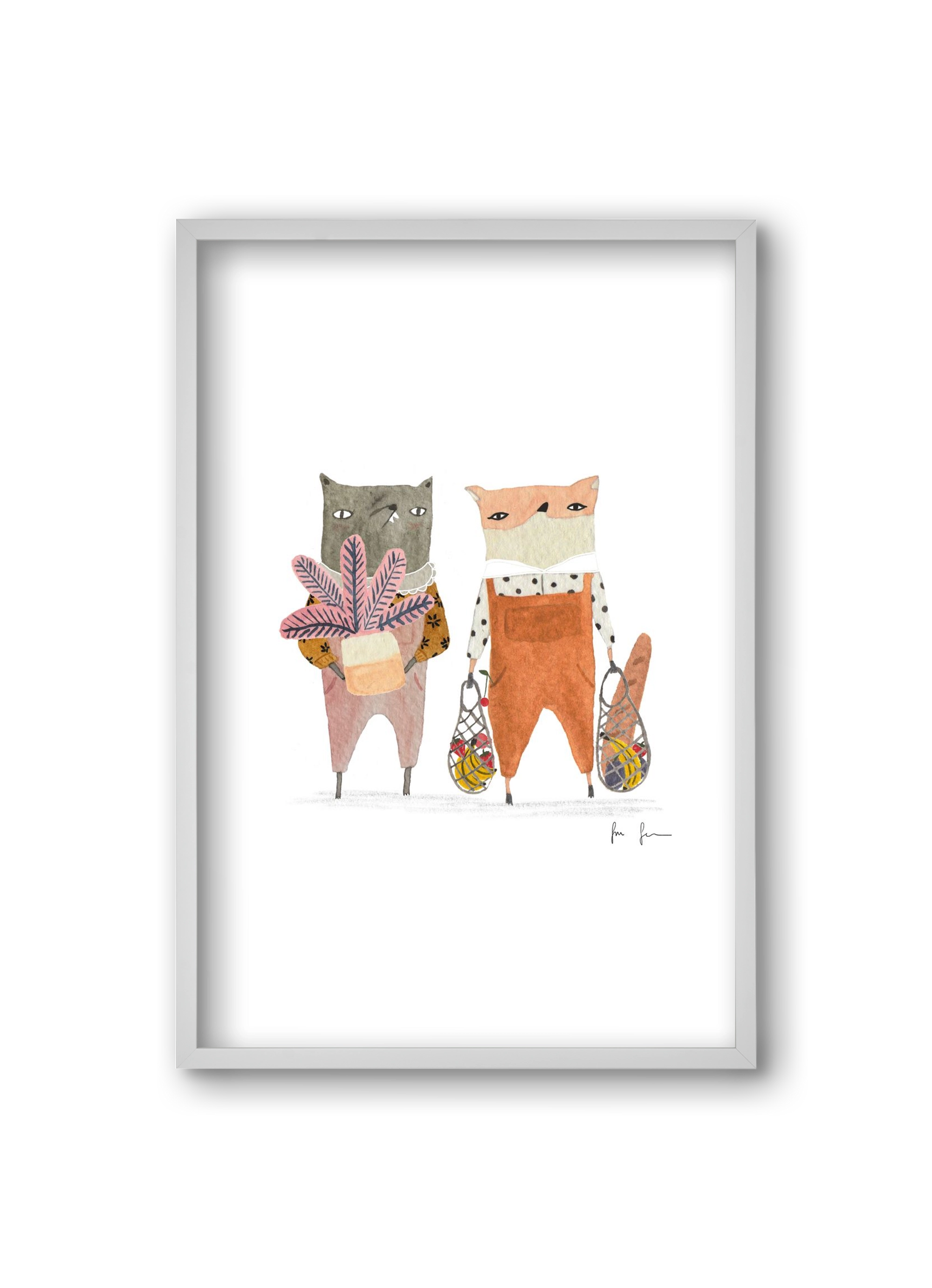 Bevásárlás, 20x30 cm (20x30 cm), Fehér keret