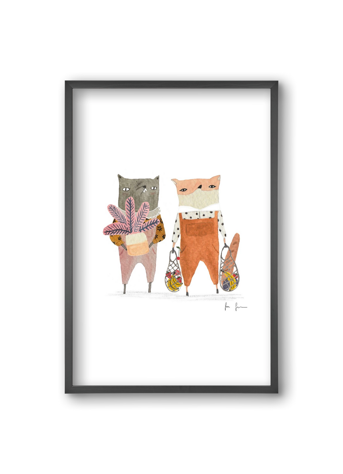 Bevásárlás, 20x30 cm (20x30 cm), Fekete keret