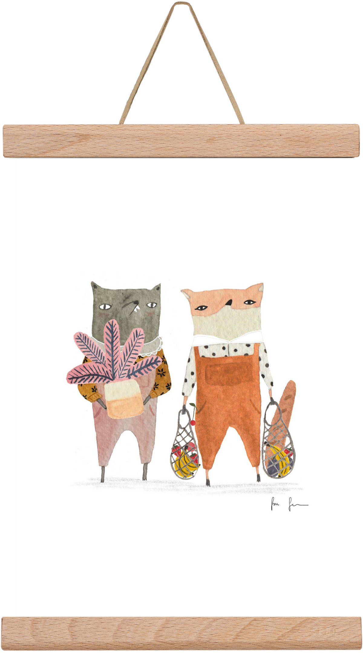 Bevásárlás, 20x30 cm (20x30 cm), Tölgy akasztó