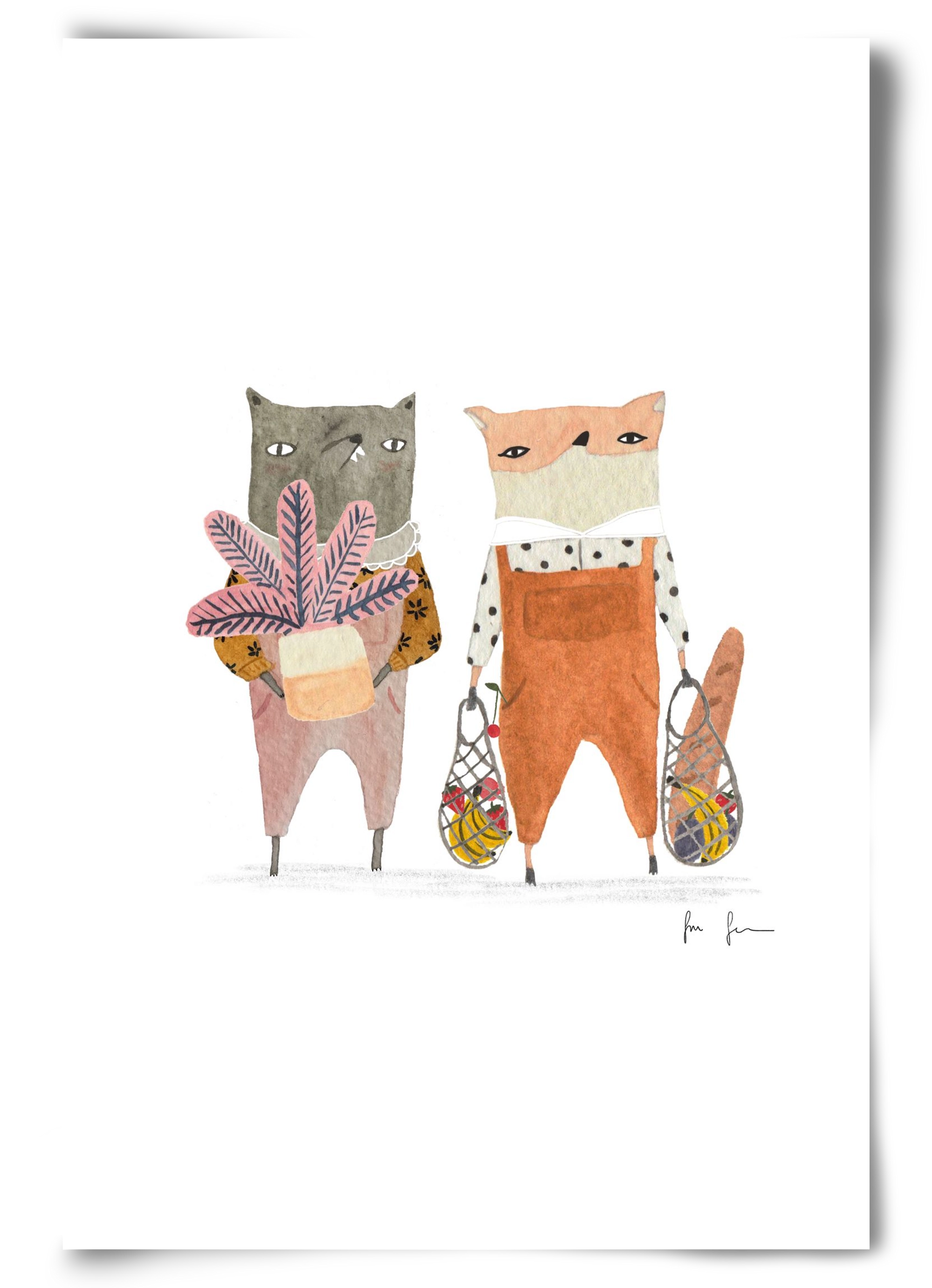 Bevásárlás, 60x90 cm, Keret nélkül