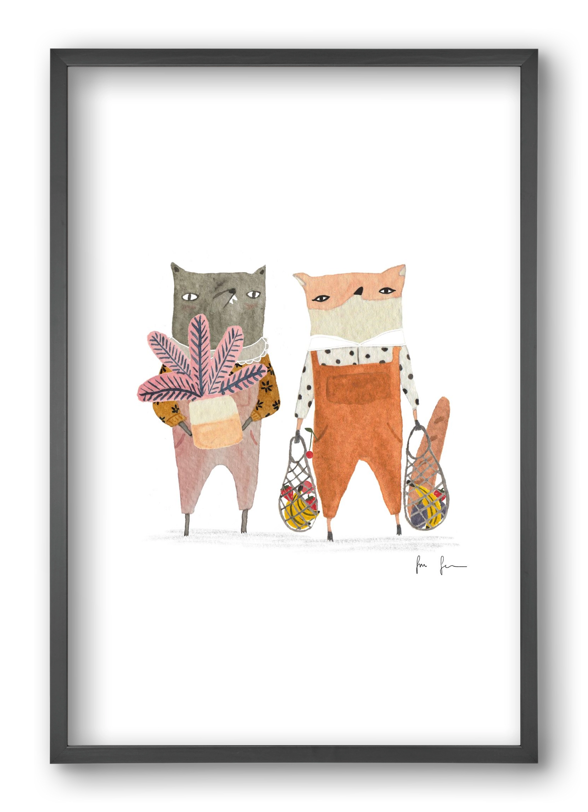 Bevásárlás, 40x60 cm (40x60 cm), Fekete keret