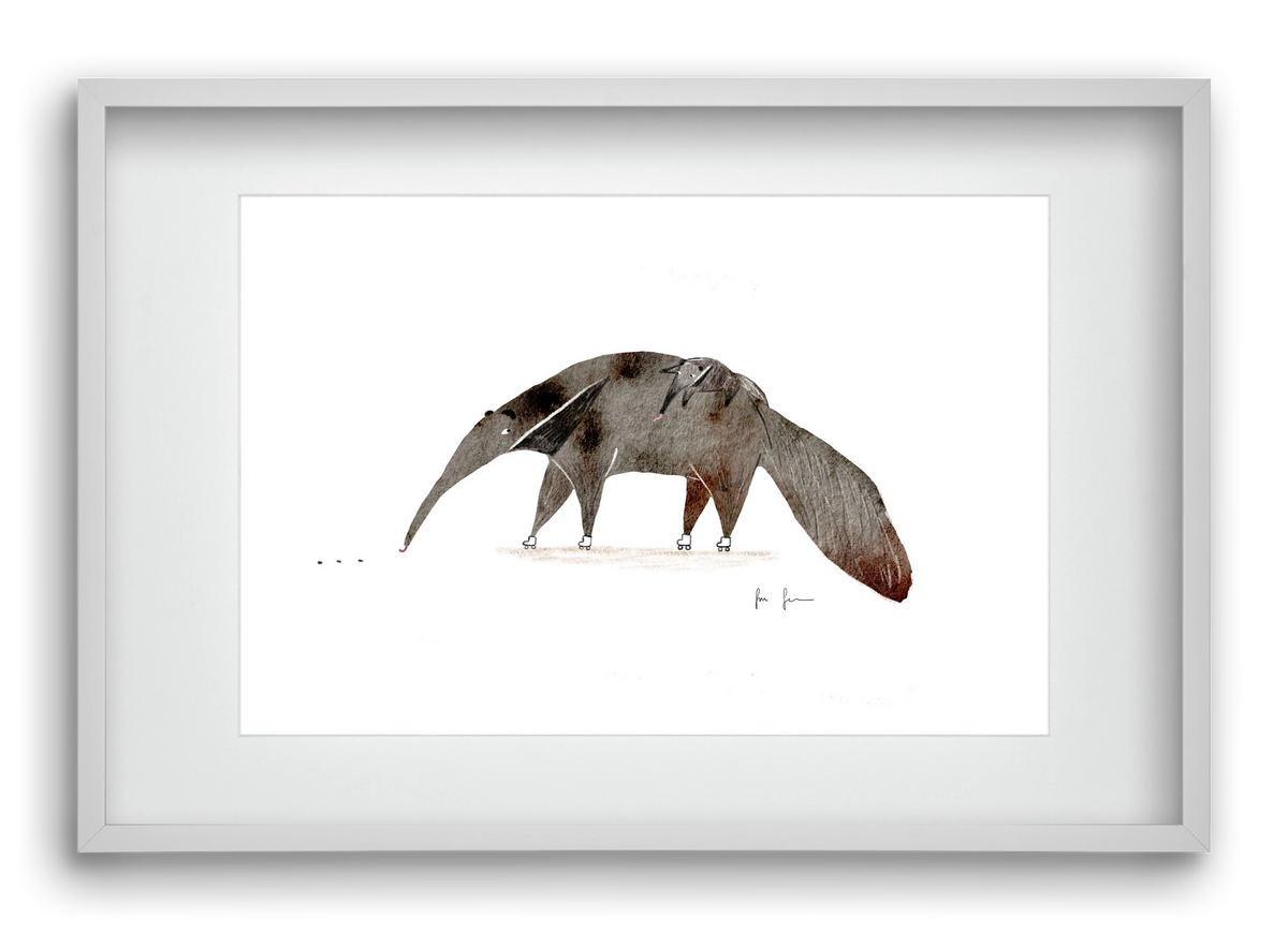 Hangyászék, 60x40 cm (45x30 cm), Fehér keret, paszpartuval