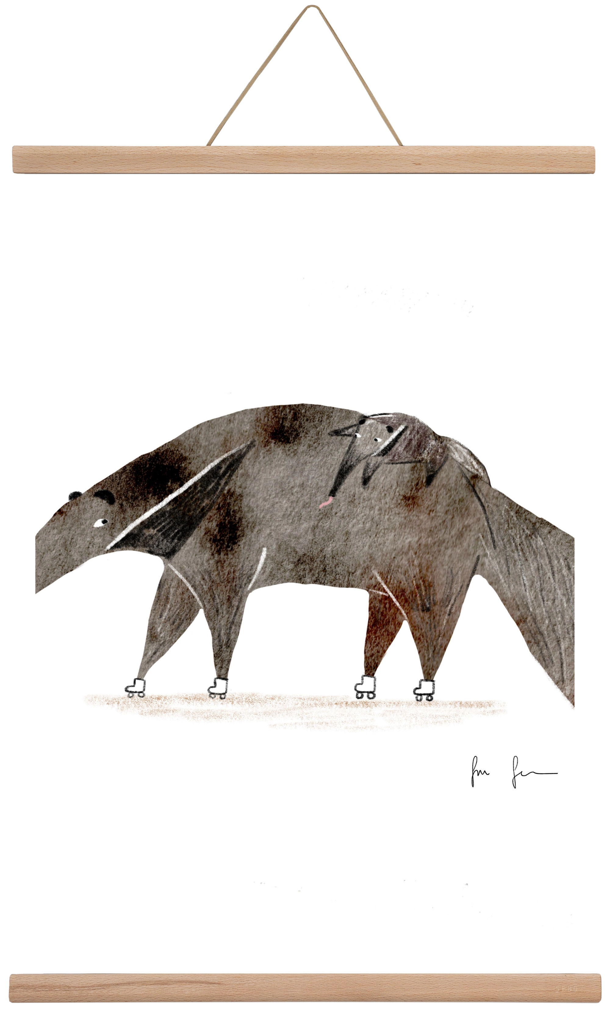 Hangyászék, 60x40 cm (60x40 cm), Tölgy akasztó