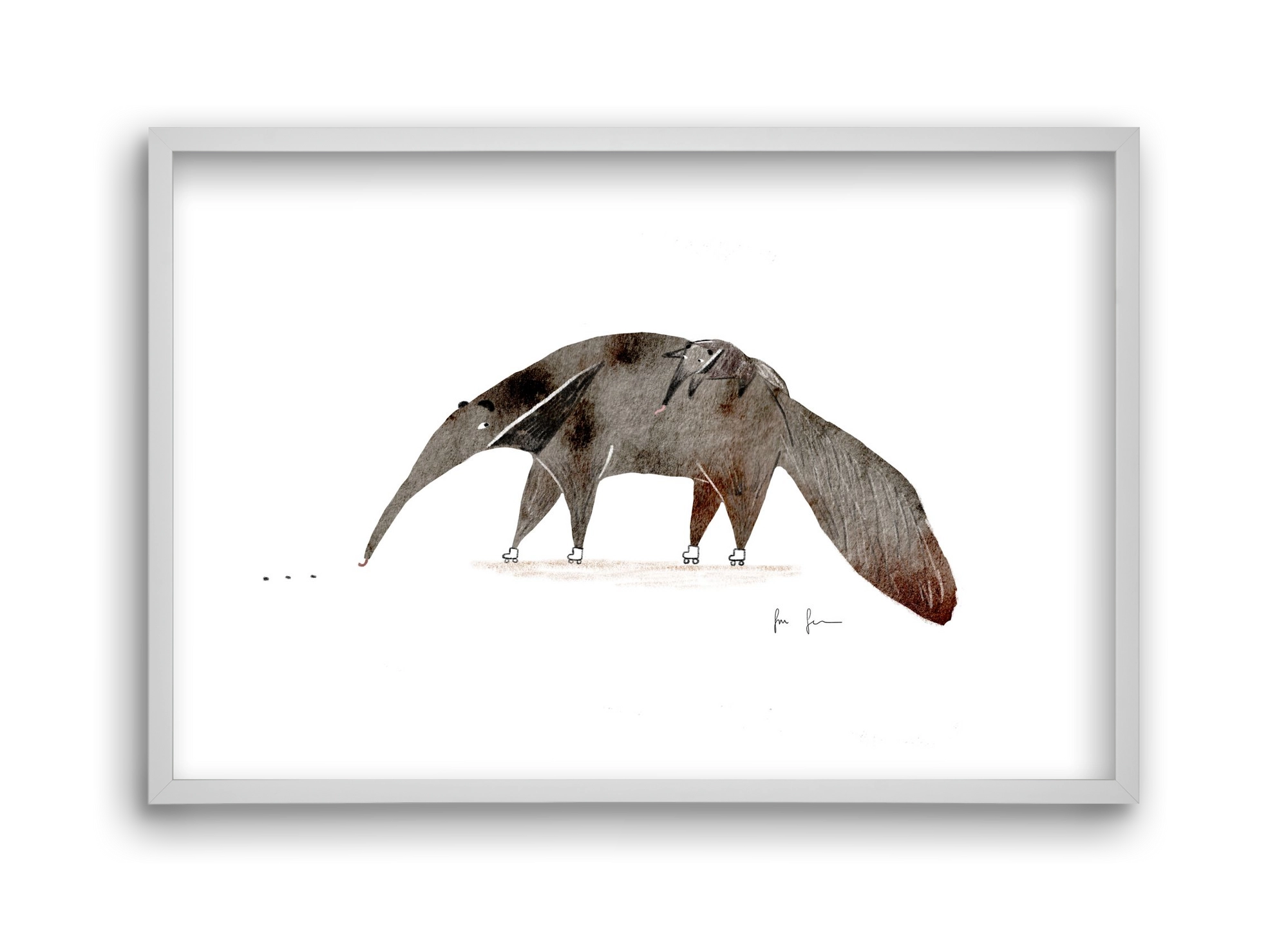 Hangyászék, 45x30 cm (45x30 cm), Fehér keret