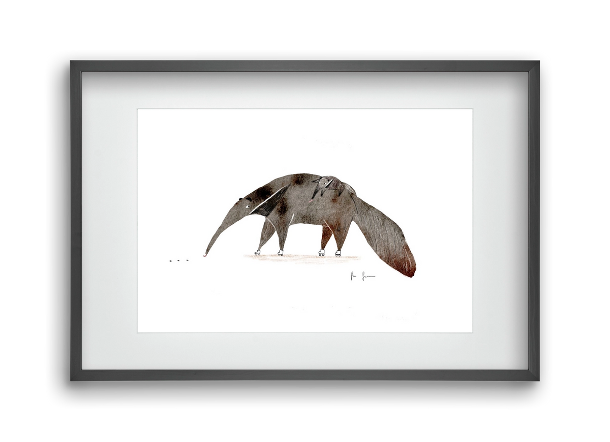 Hangyászék, 45x30 cm (30x20 cm), Fekete keret, paszpartuval