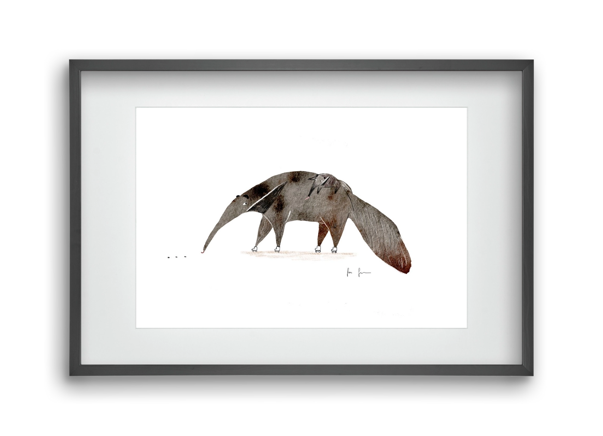 Hangyászék, 45x30 cm (30x20 cm), Fekete keret, paszpartuval