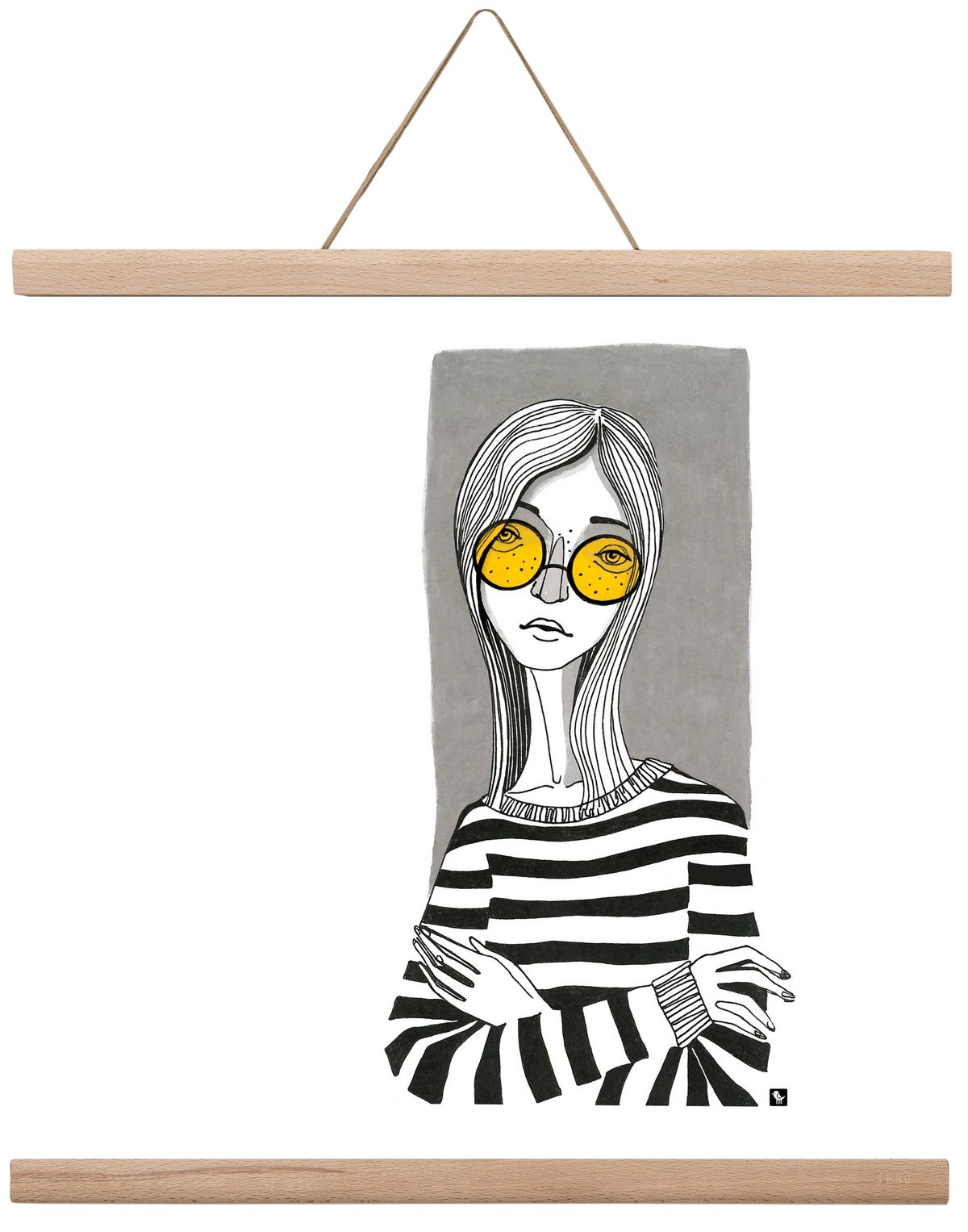 SummerGlasses, 40x40 cm (40x40 cm), Tölgy akasztó