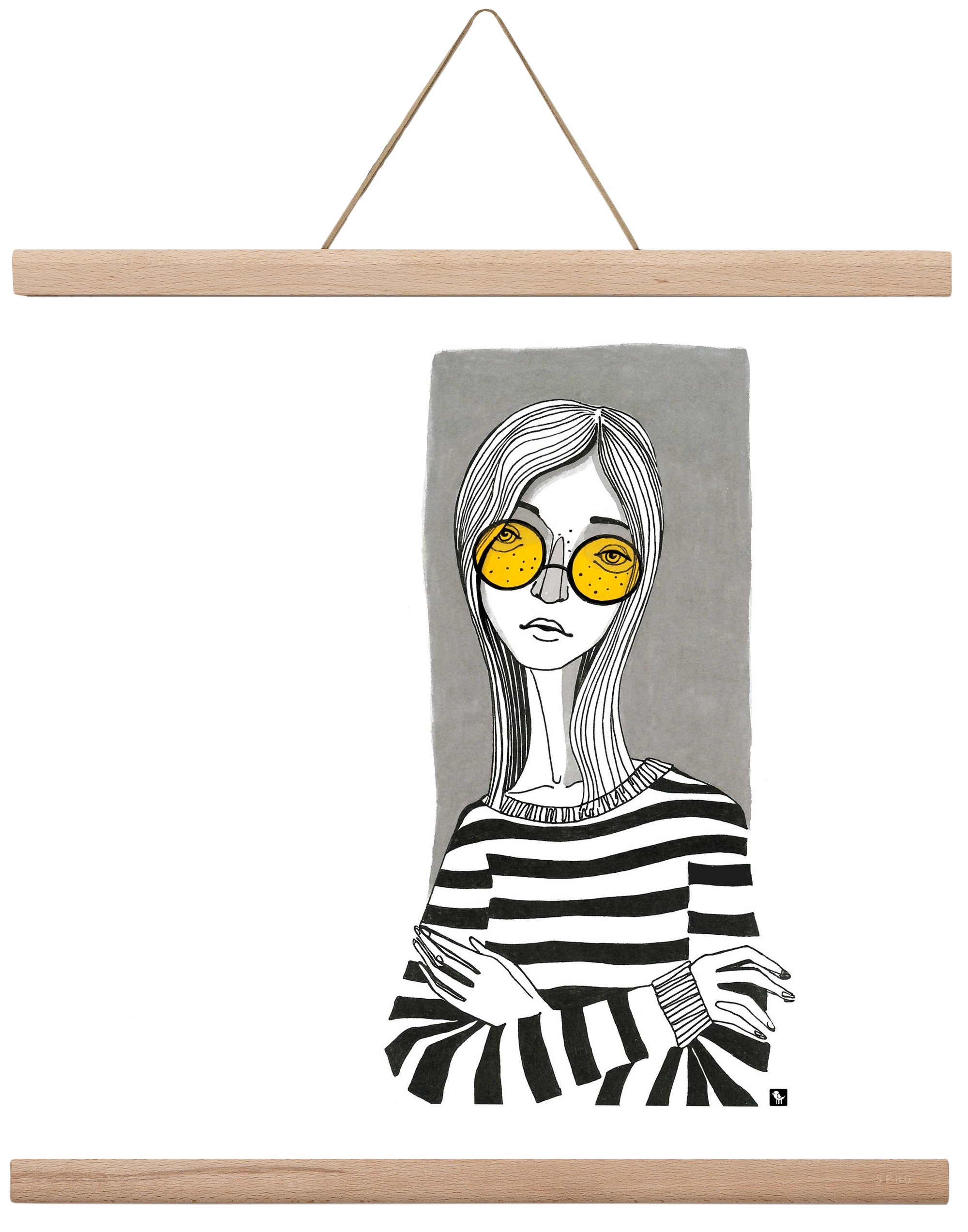 SummerGlasses, 40x40 cm (40x40 cm), Tölgy akasztó