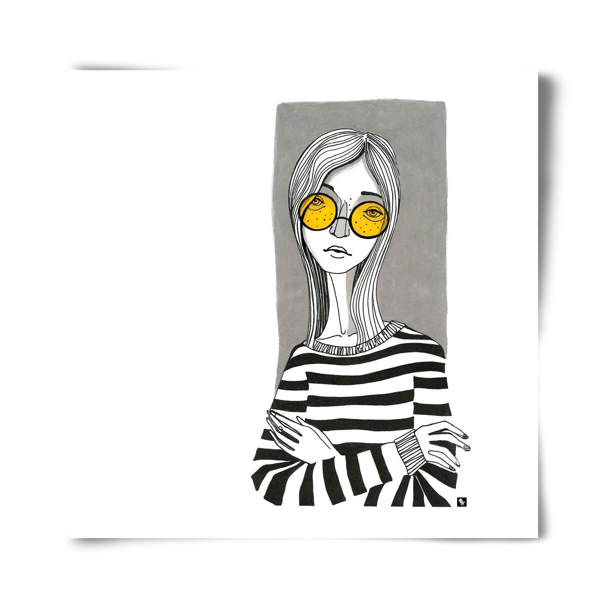 SummerGlasses, 40x40 cm, Keret nélkül