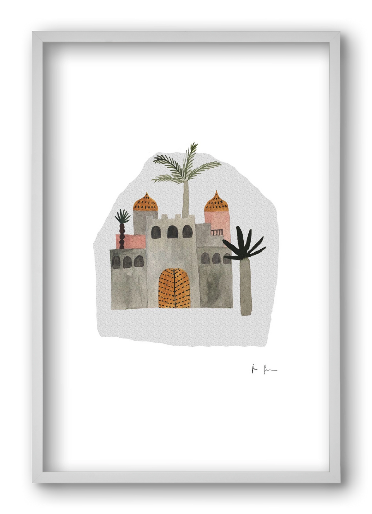 Palota, 40x60 cm (40x60 cm), Fehér keret