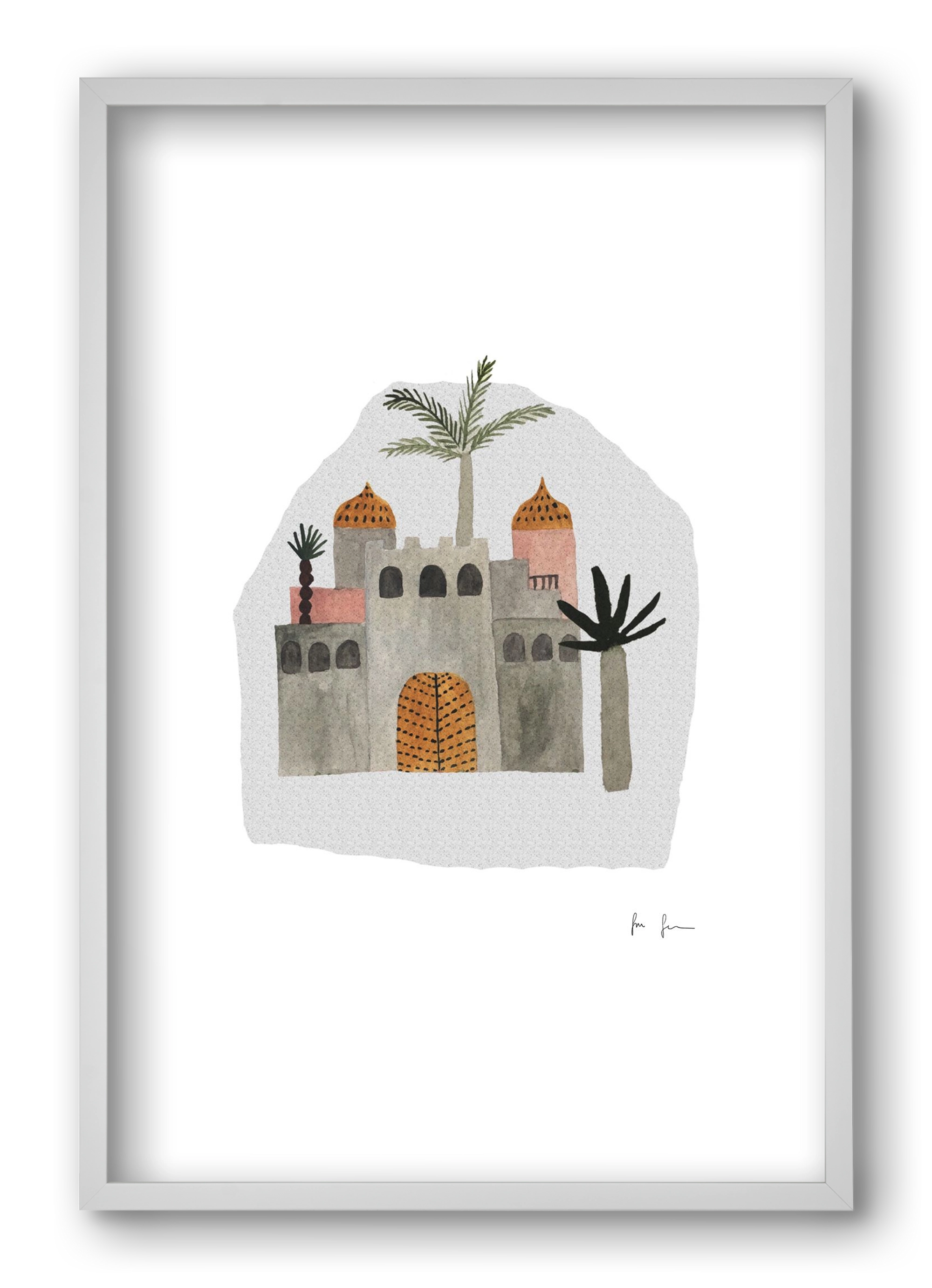 Palota, 40x60 cm (40x60 cm), Fehér keret