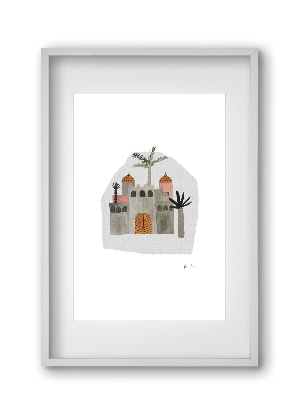 Palota, 30x45 cm (20x30 cm), Fehér keret, paszpartuval