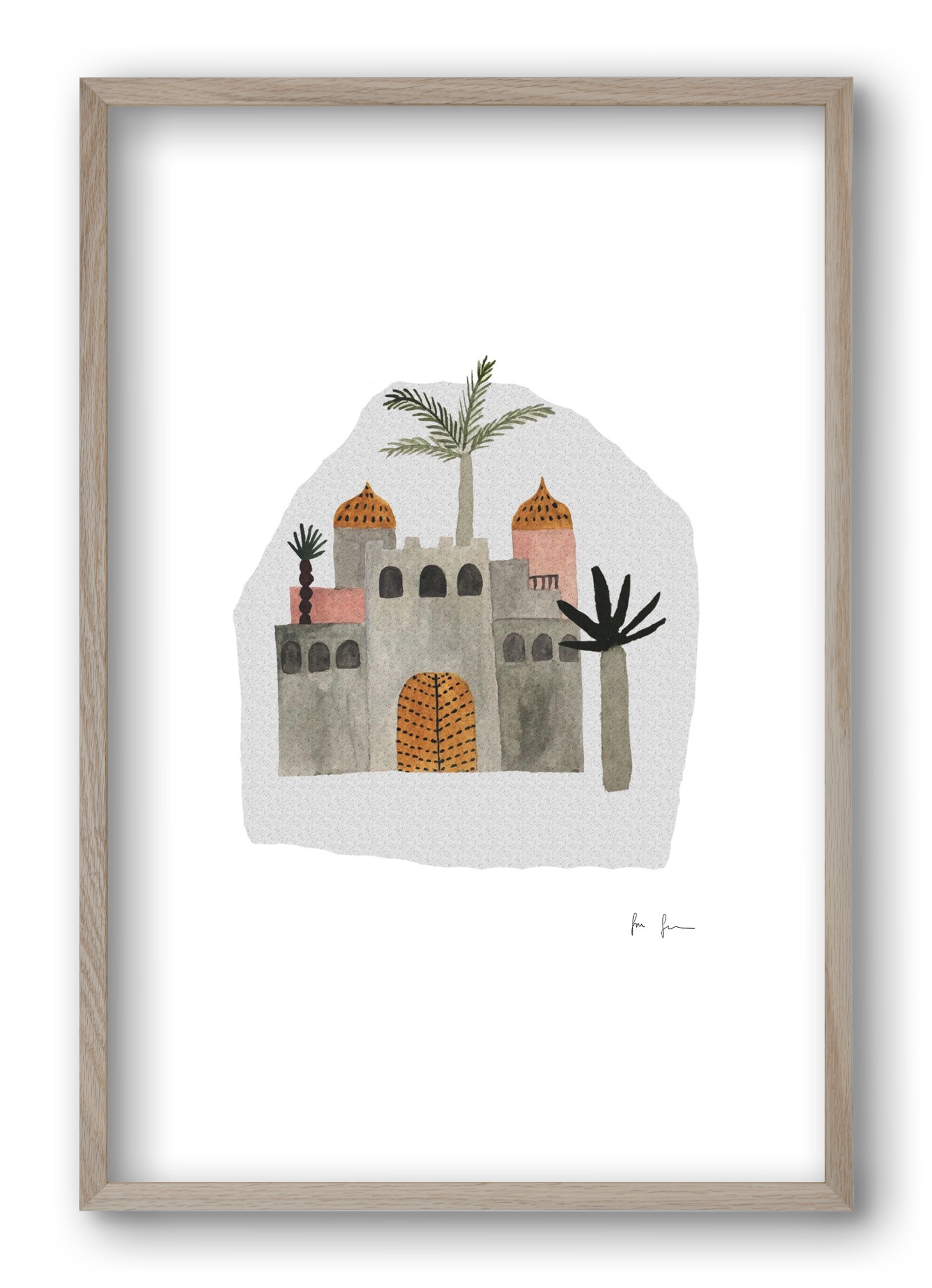 Palota, 40x60 cm (40x60 cm), Tölgy keret