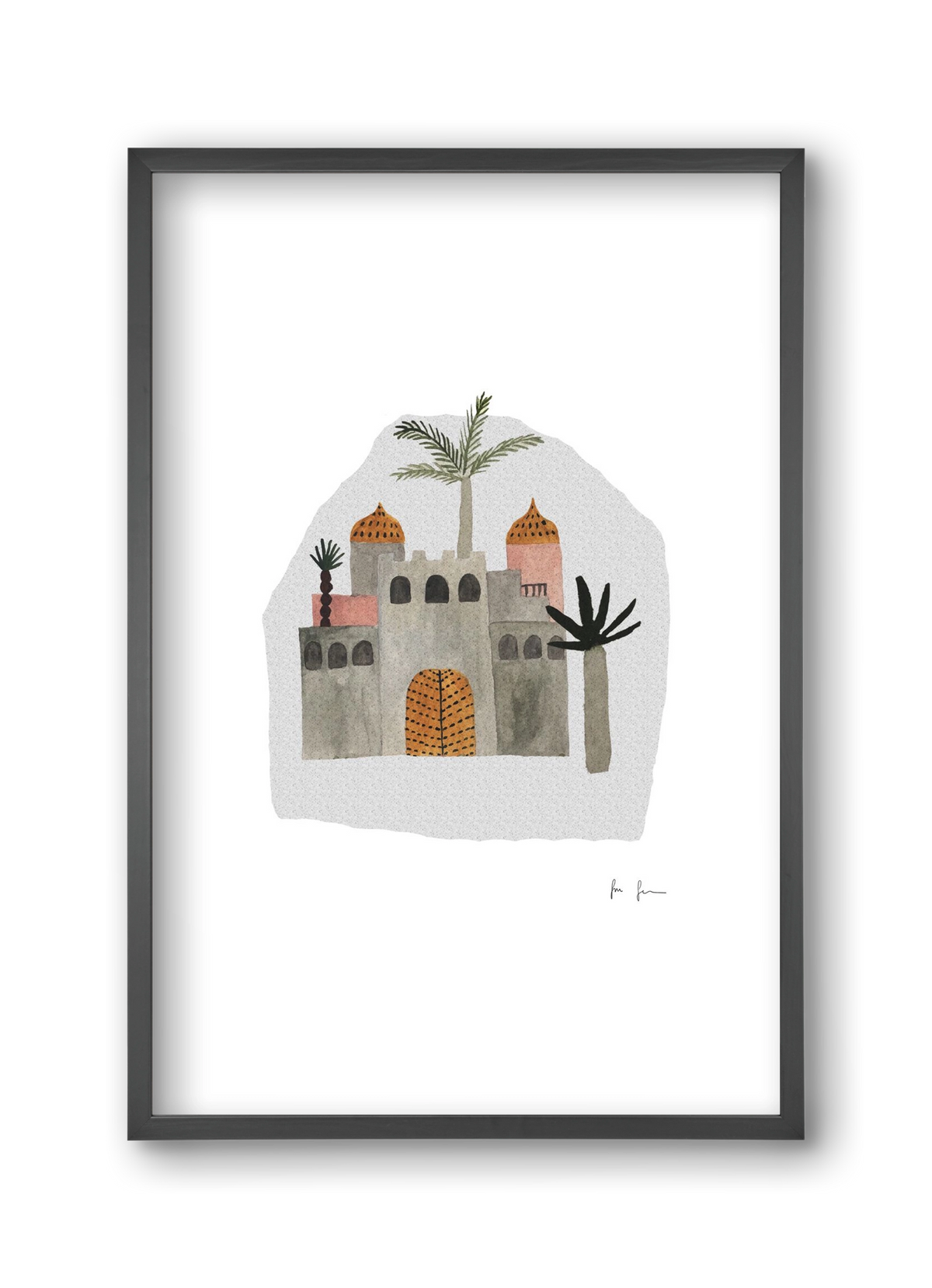 Palota, 30x45 cm (30x45 cm), Fekete keret