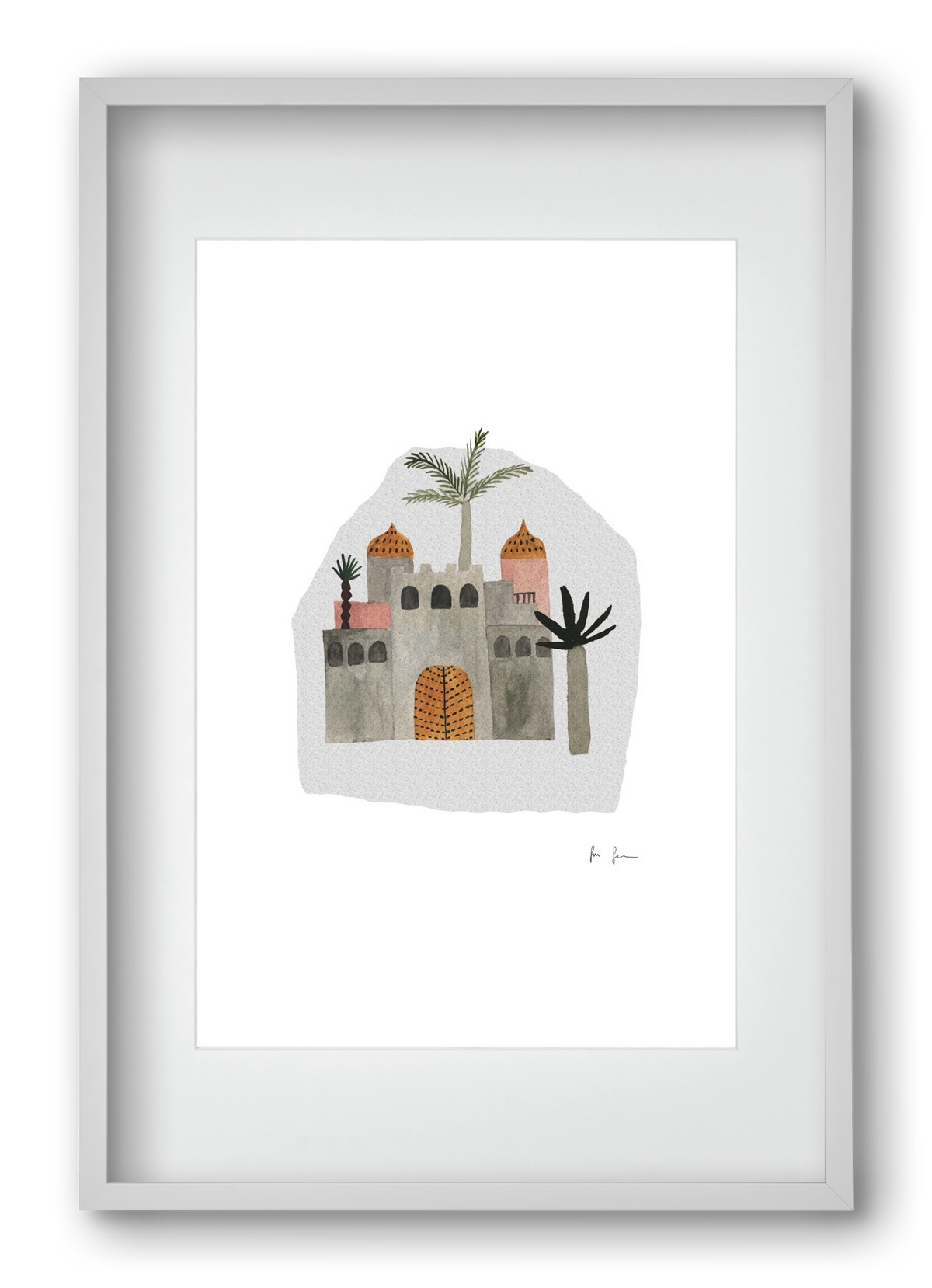 Palota, 40x60 cm (30x45 cm), Fehér keret, paszpartuval