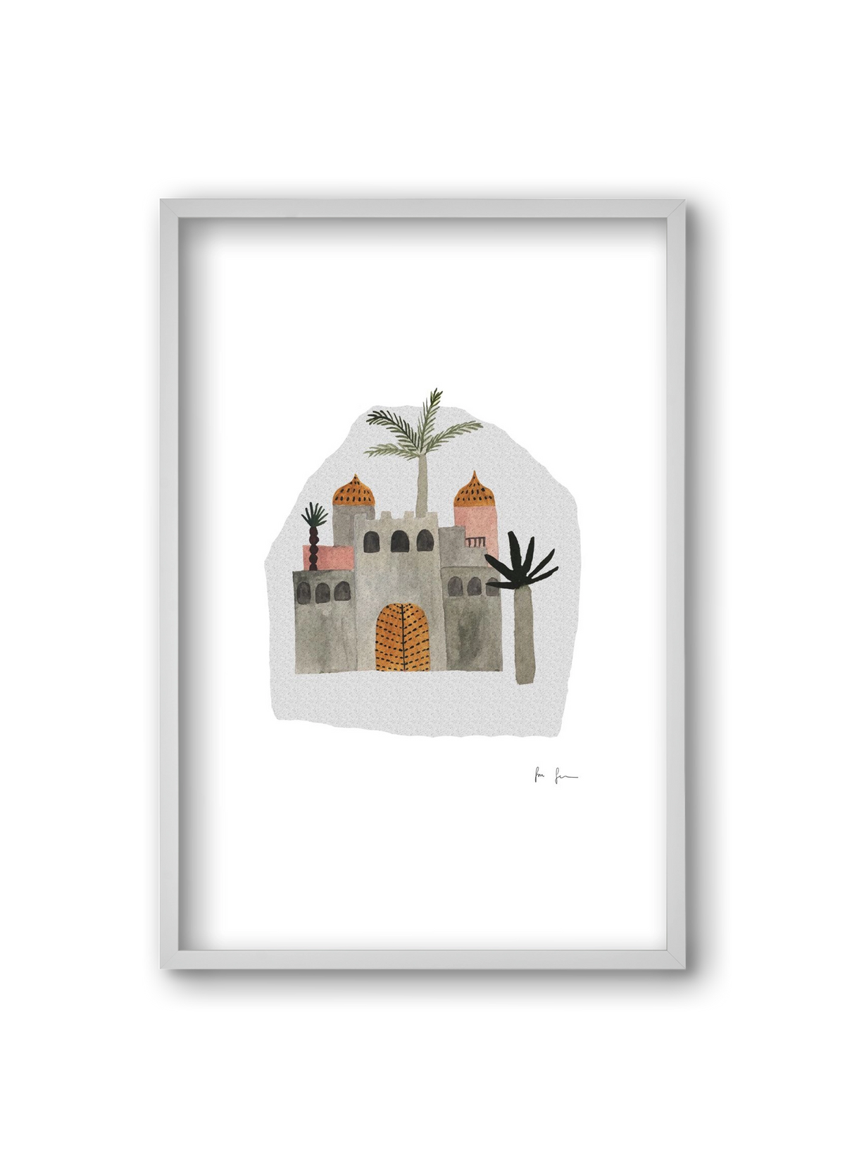 Palota, 20x30 cm (20x30 cm), Fehér keret