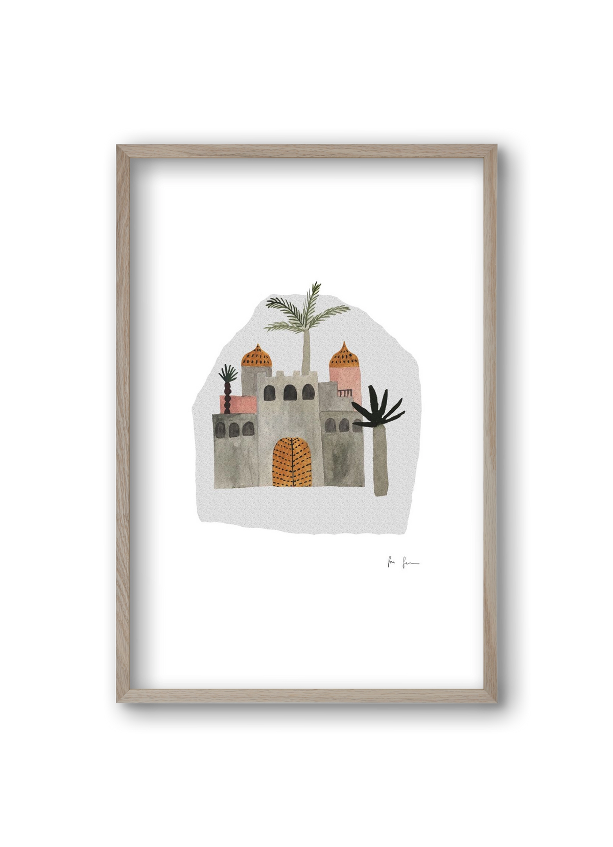 Palota, 20x30 cm (20x30 cm), Tölgy keret