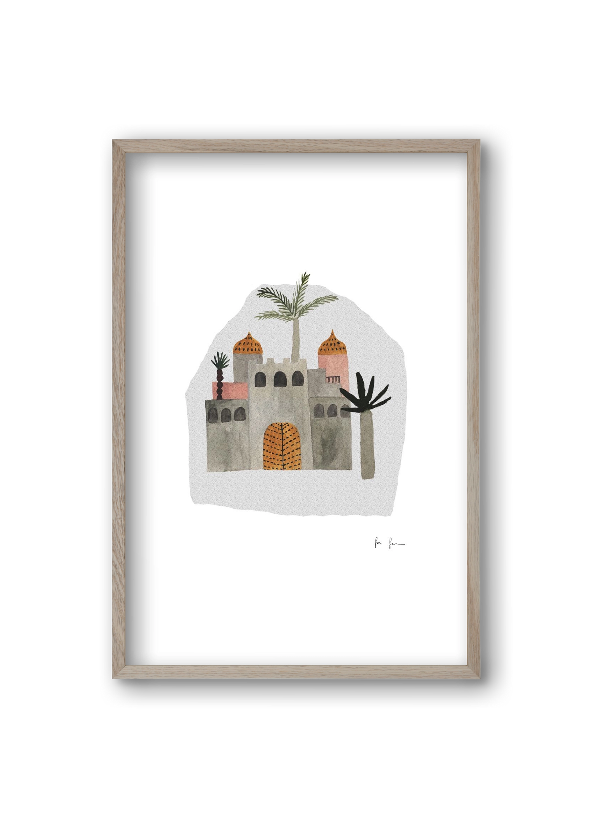 Palota, 20x30 cm (20x30 cm), Tölgy keret