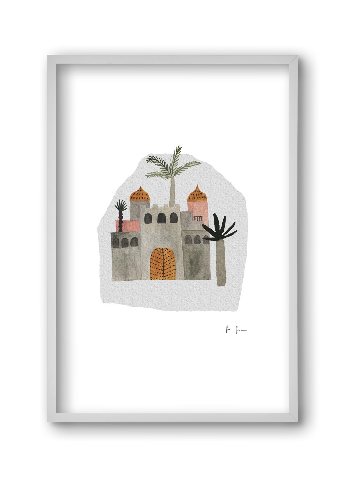 Palota, 30x45 cm (30x45 cm), Fehér keret