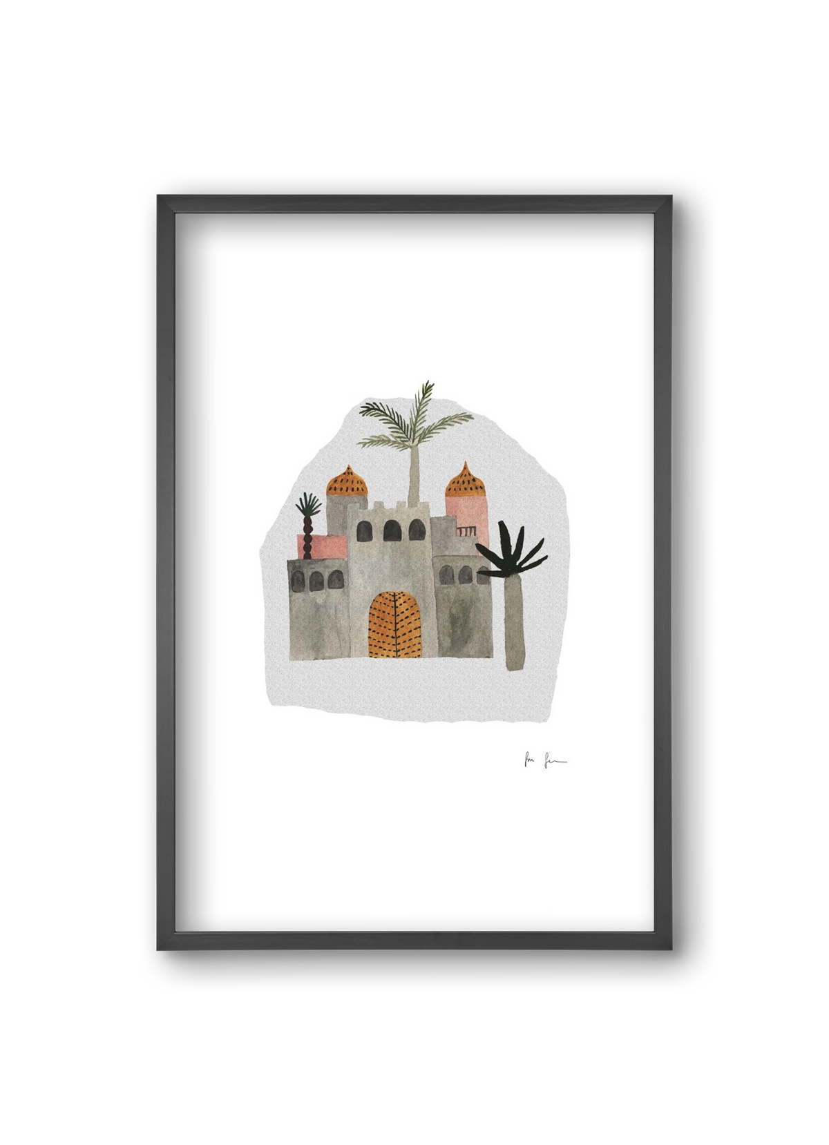 Palota, 20x30 cm (20x30 cm), Fekete keret