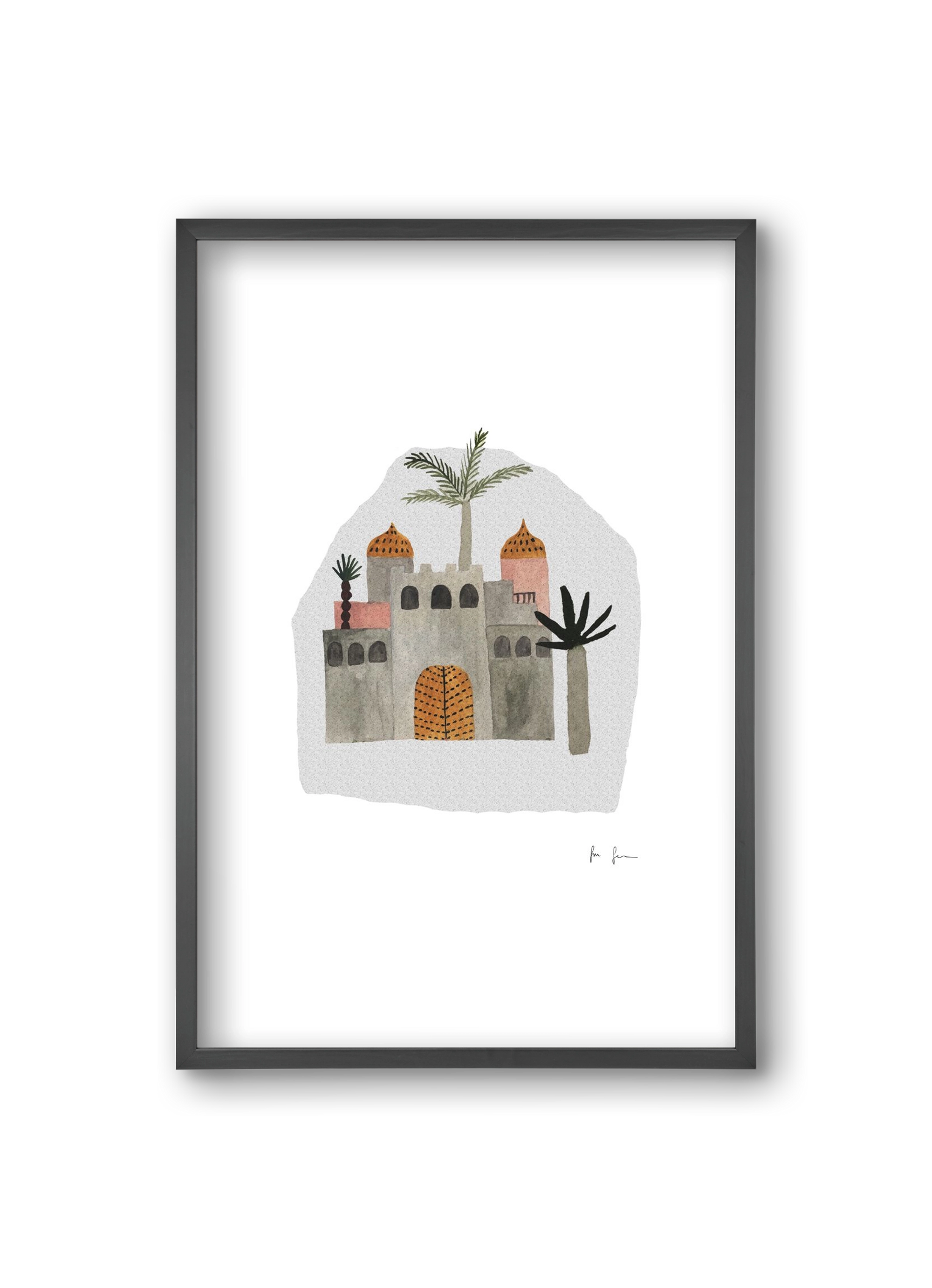 Palota, 20x30 cm (20x30 cm), Fekete keret