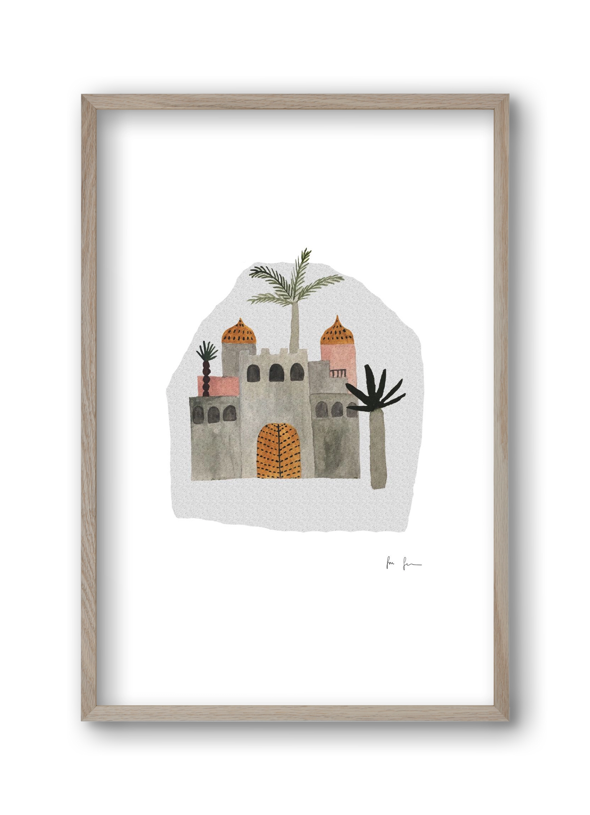 Palota, 30x45 cm (30x45 cm), Tölgy keret