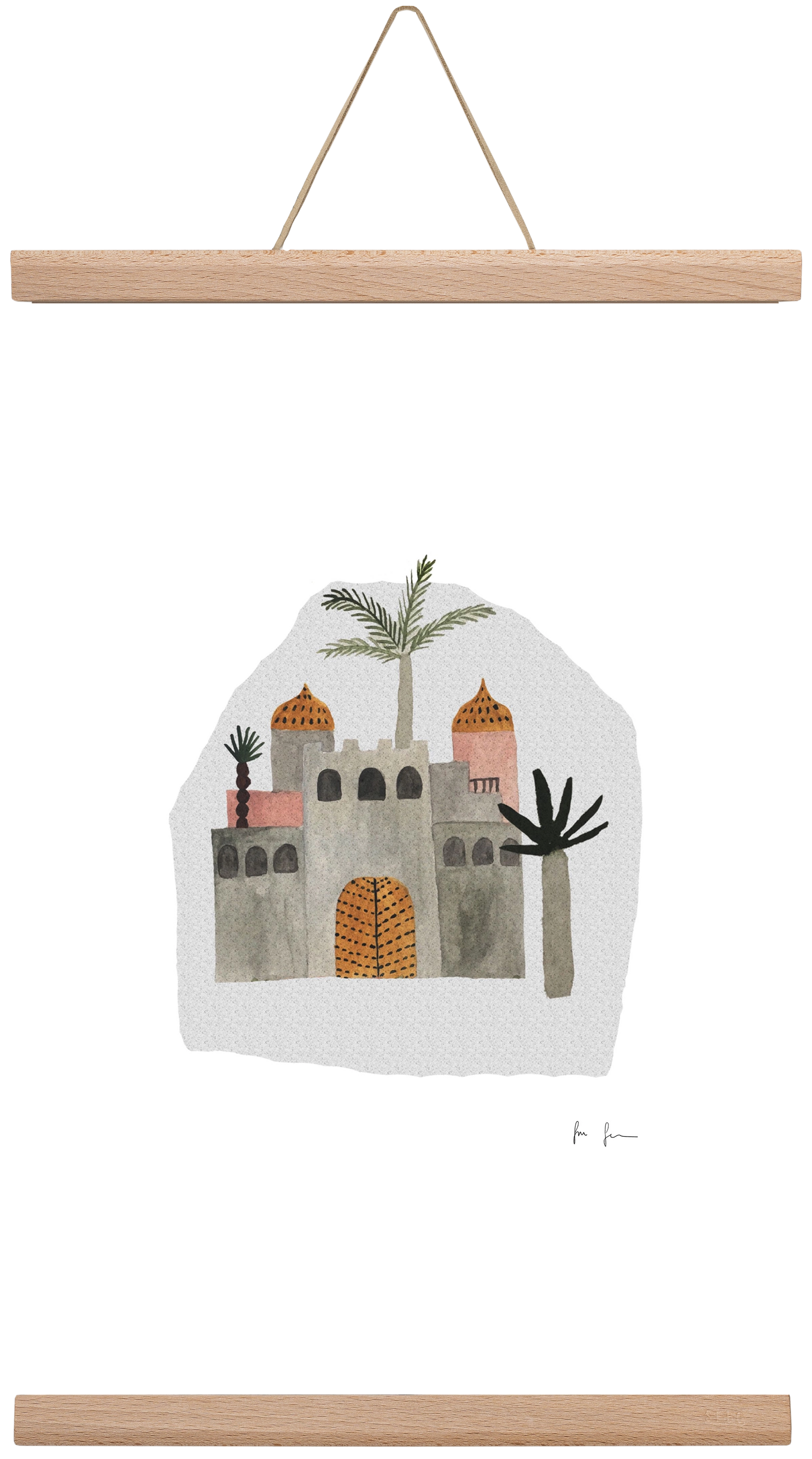 Palota, 30x45 cm (30x45 cm), Tölgy akasztó